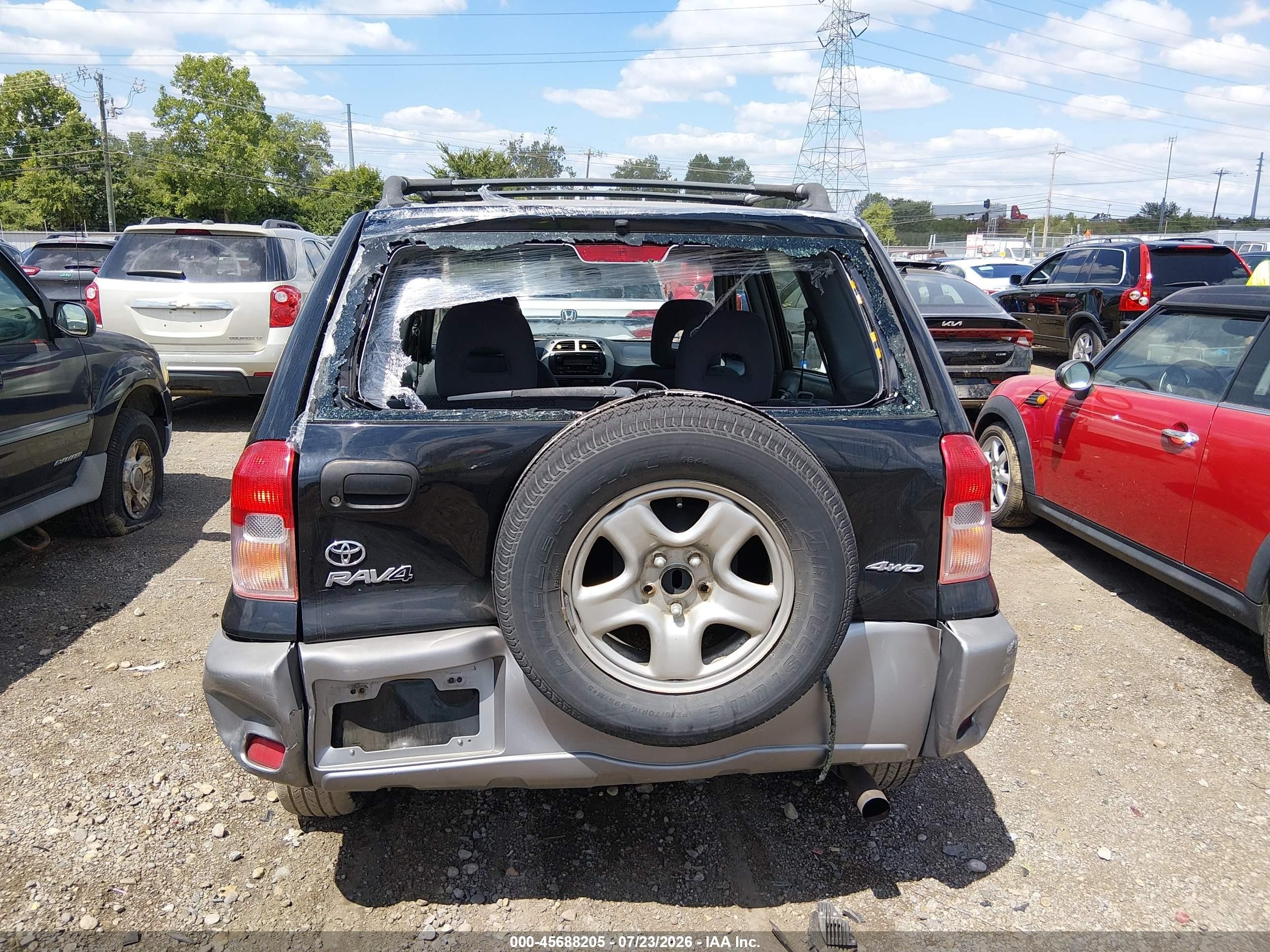 2003 Toyota Rav4 Black vin: JTEHH20V736073432