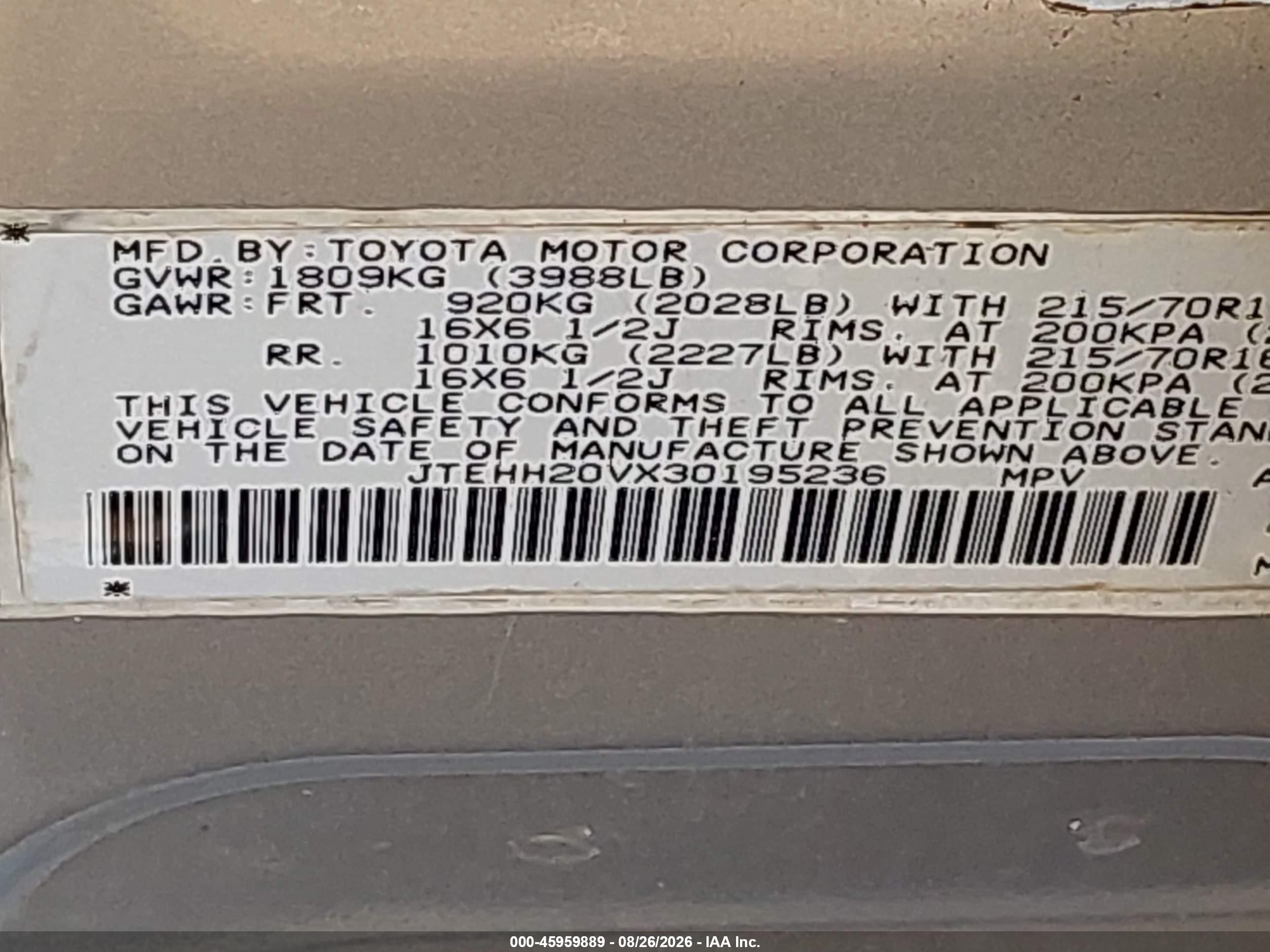 2003 Toyota Rav4   Silver vin: JTEHH20VX30195236