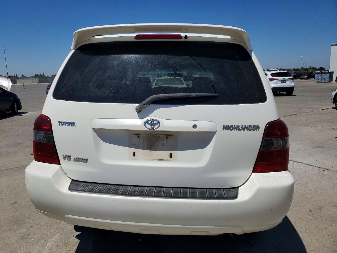 2007 Toyota Highlander Sport White vin: JTEHP21A070201338