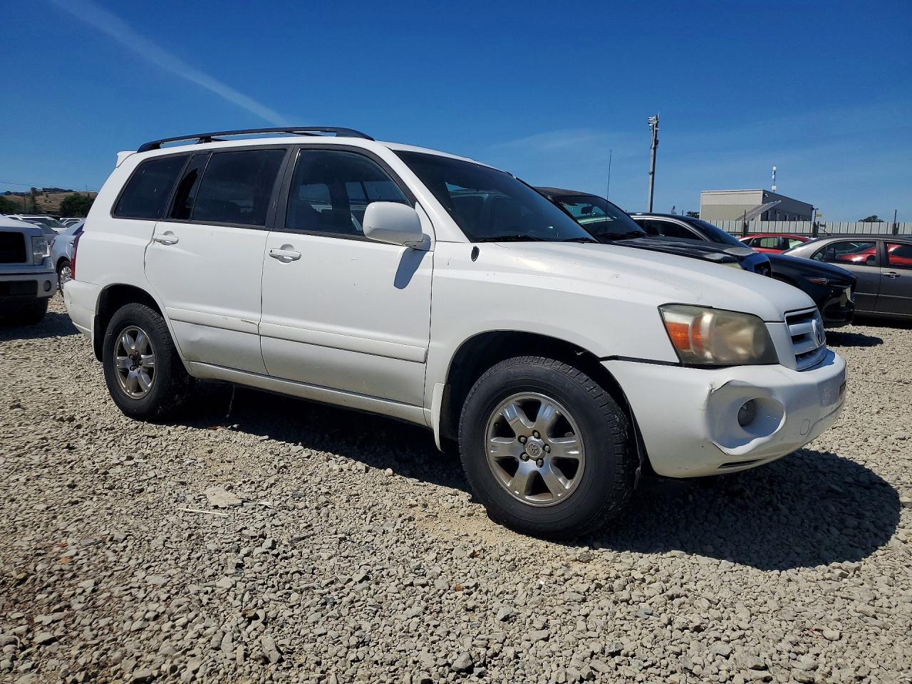 2007 Toyota Highlander Sport White vin: JTEHP21A170197154