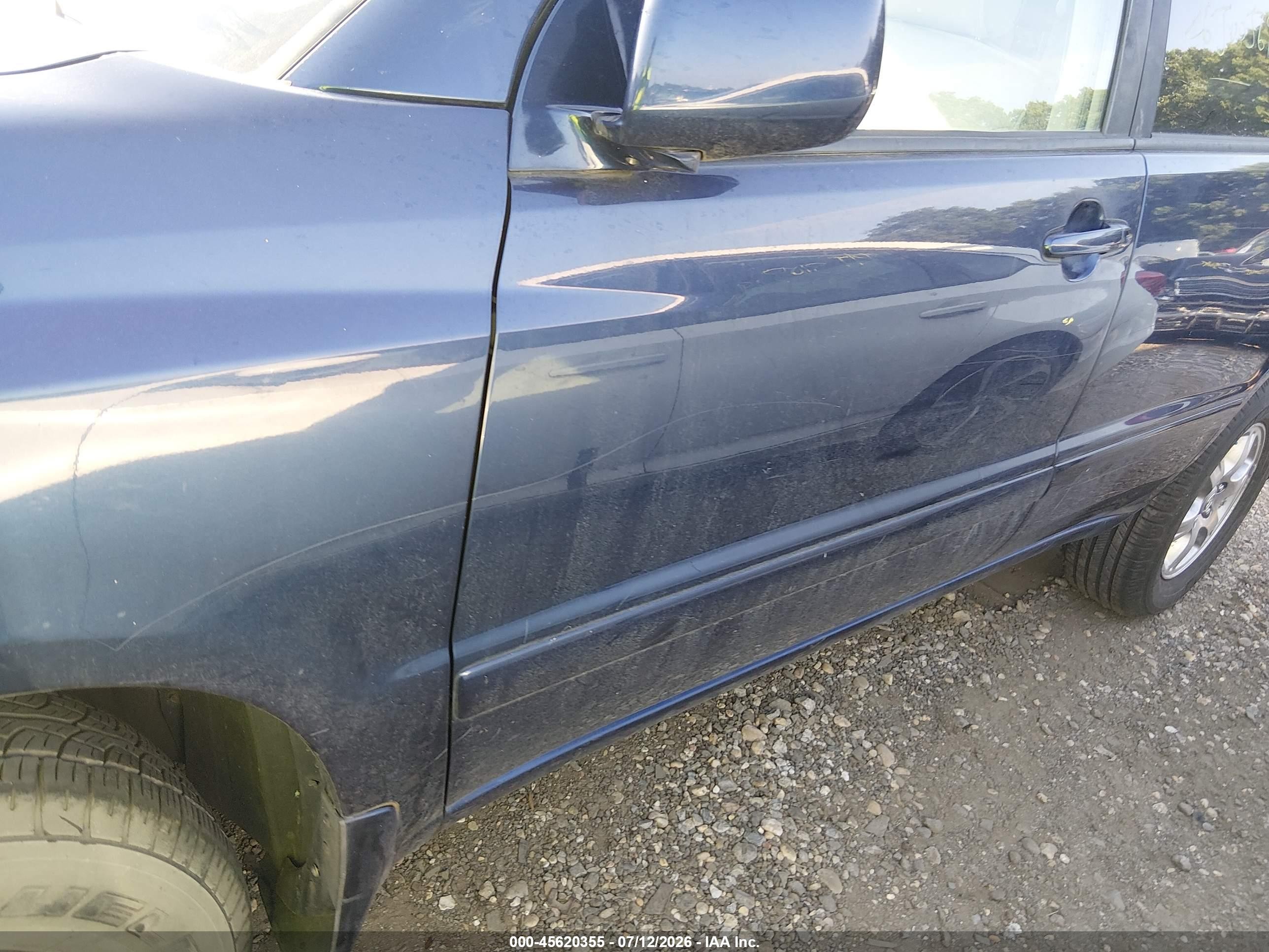 2007 Toyota Highlander V6 (2 Rows) (a5) Blue vin: JTEHP21A270201258