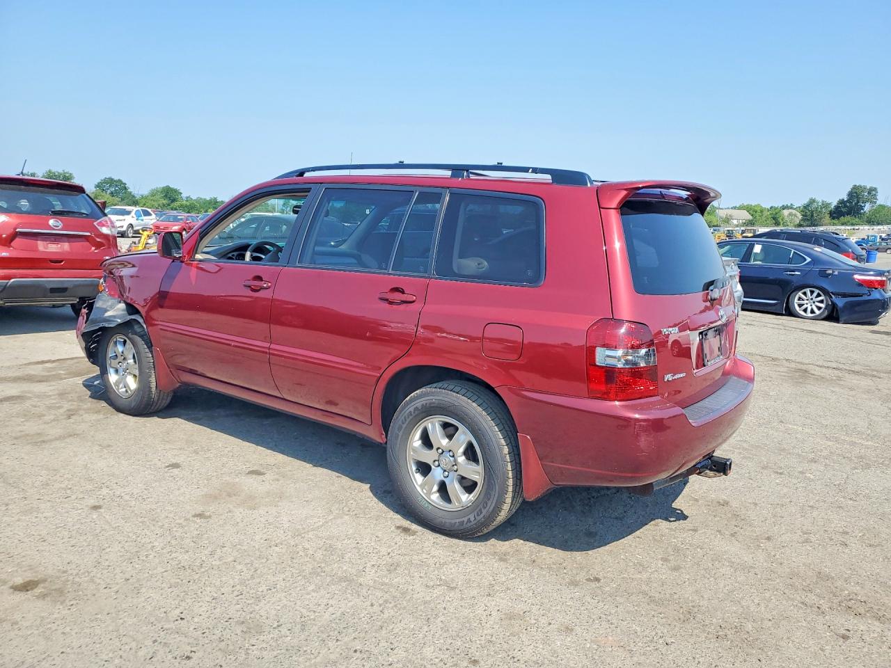 2007 Toyota Highlander Sport Burgundy vin: JTEHP21A670228737