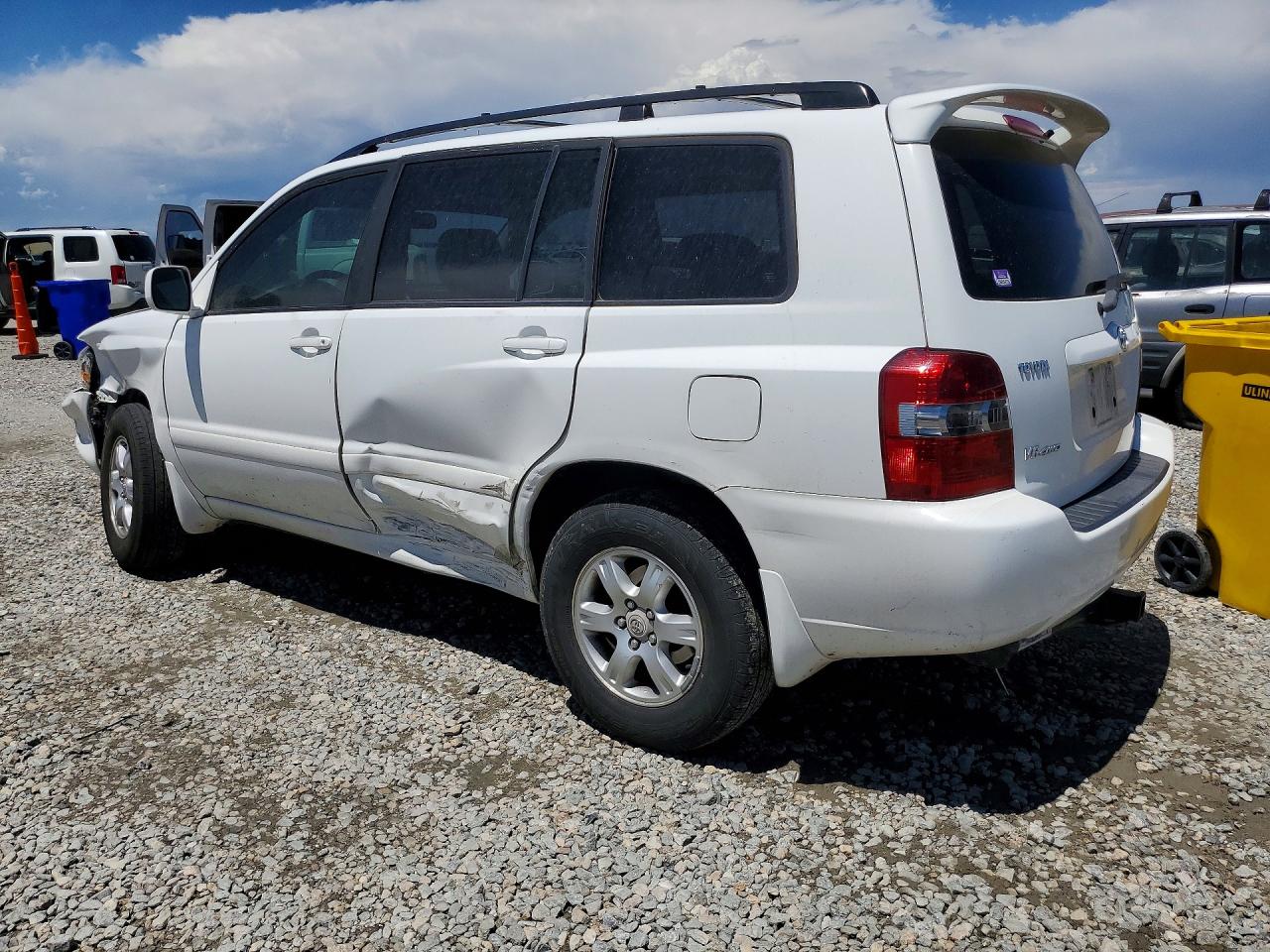 2007 Toyota Highlander Sport White vin: JTEHP21A970190940