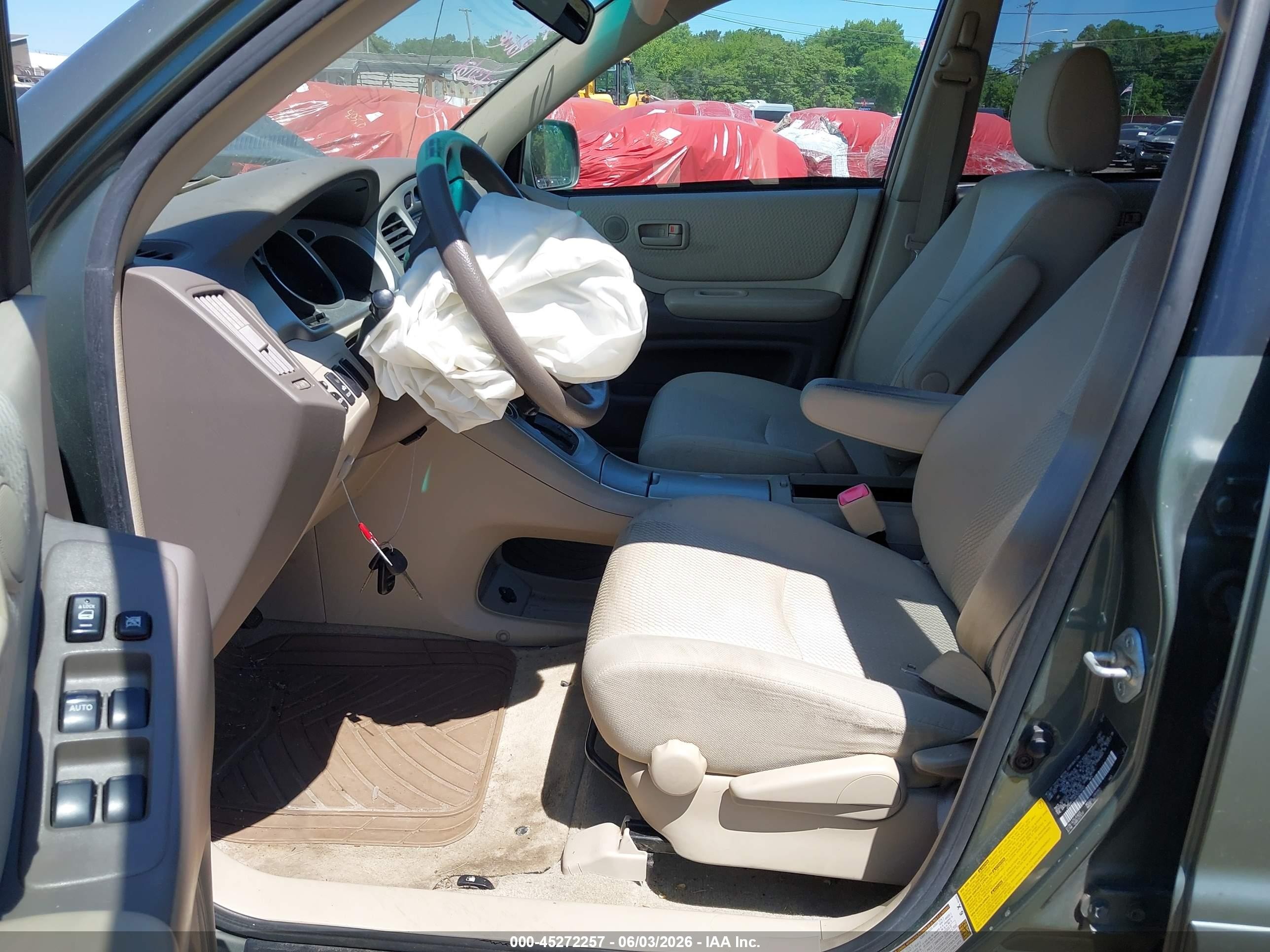 2007 Toyota Highlander V6 Green vin: JTEHP21AX70216901