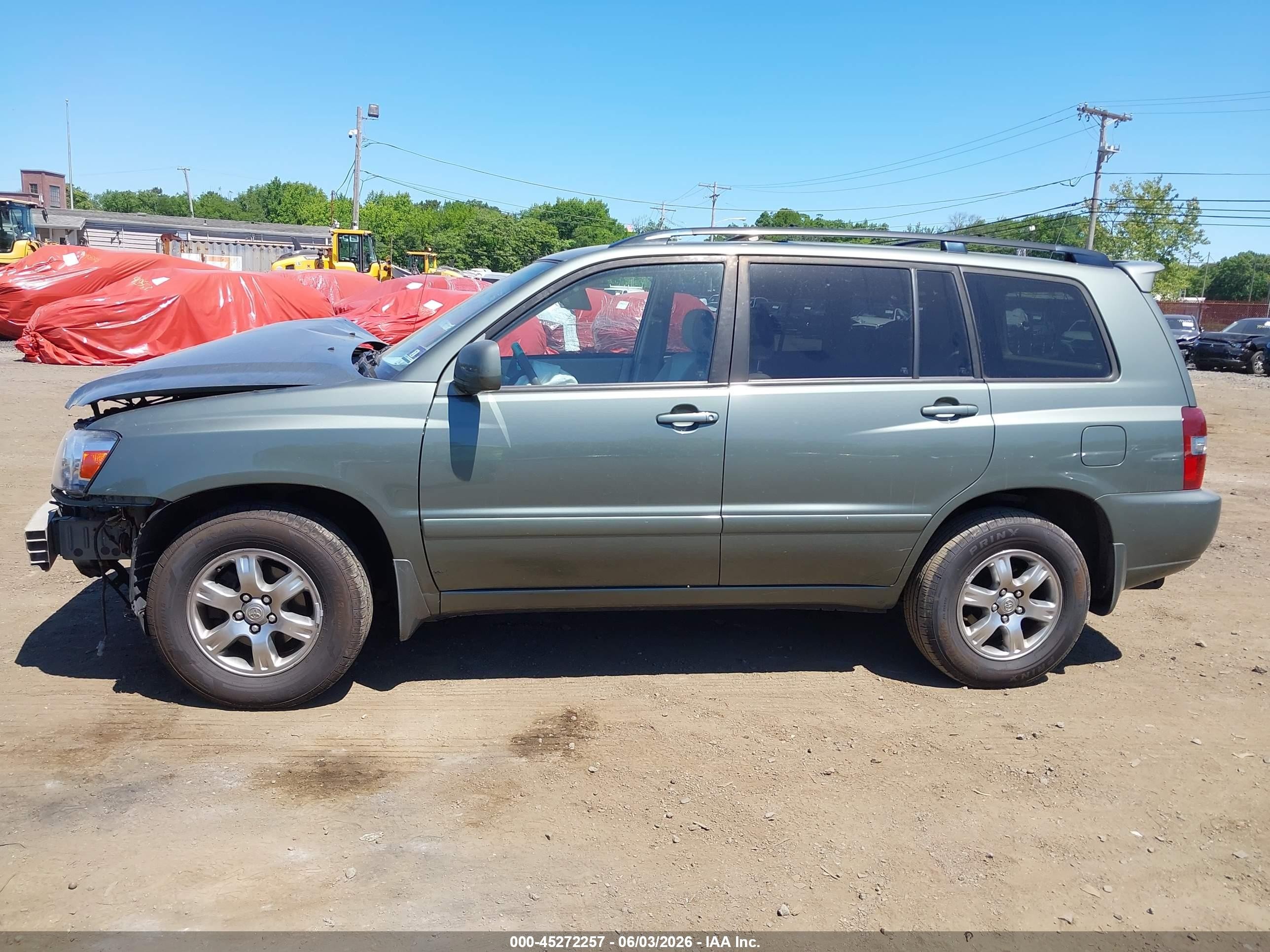 2007 Toyota Highlander V6 Green vin: JTEHP21AX70216901