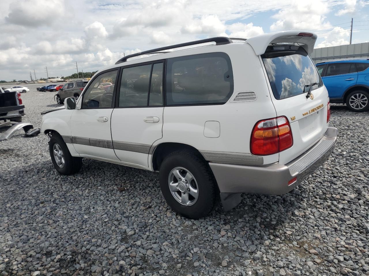 2002 Toyota Land Cruiser White vin: JTEHT05J022025155
