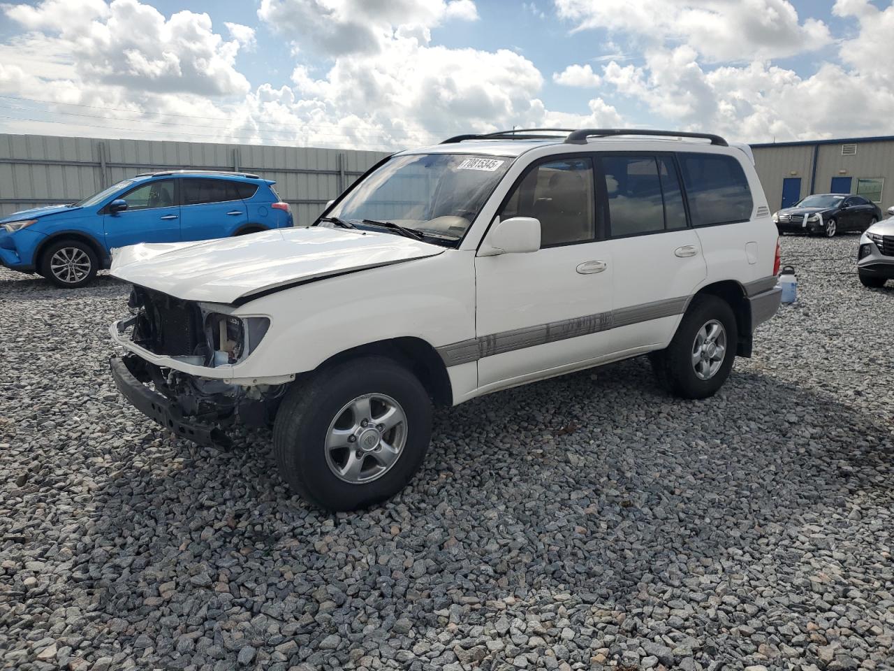 2002 Toyota Land Cruiser White vin: JTEHT05J022025155