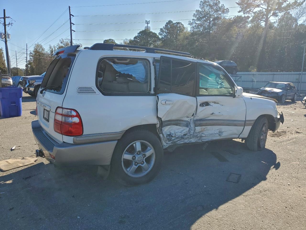 2005 Toyota Land Cruiser White vin: JTEHT05J052075011
