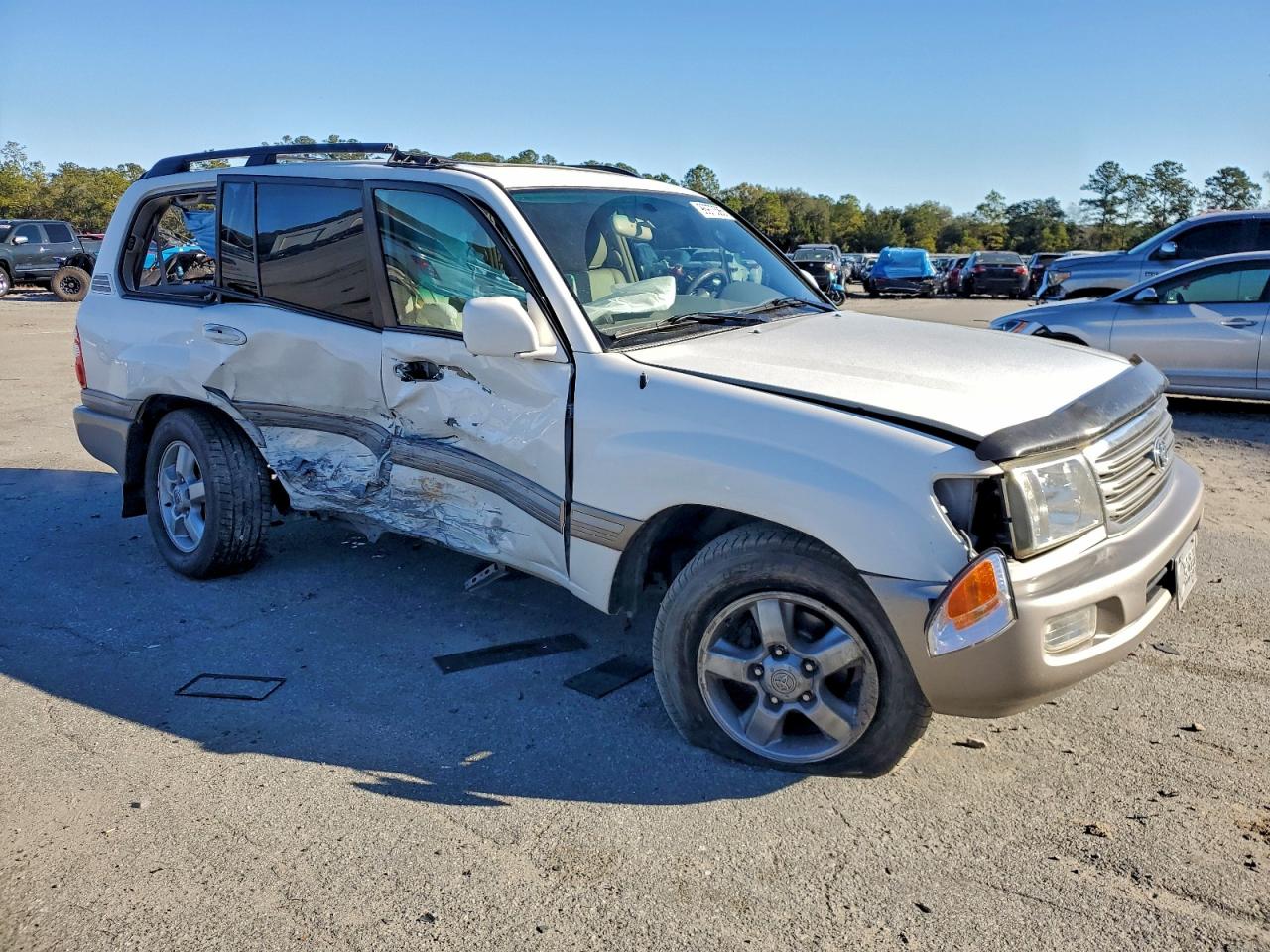 2005 Toyota Land Cruiser White vin: JTEHT05J052075011