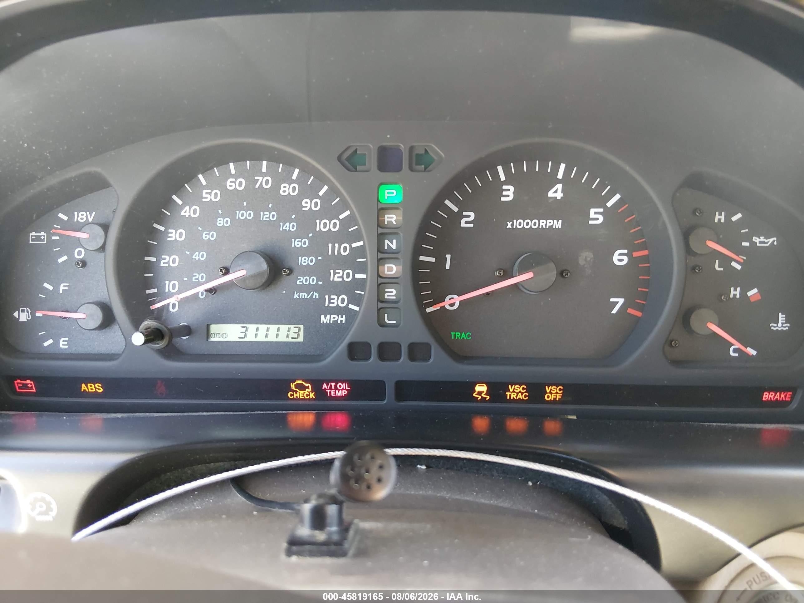 2002 Toyota Land Cruiser   Champagne vin: JTEHT05J122018523