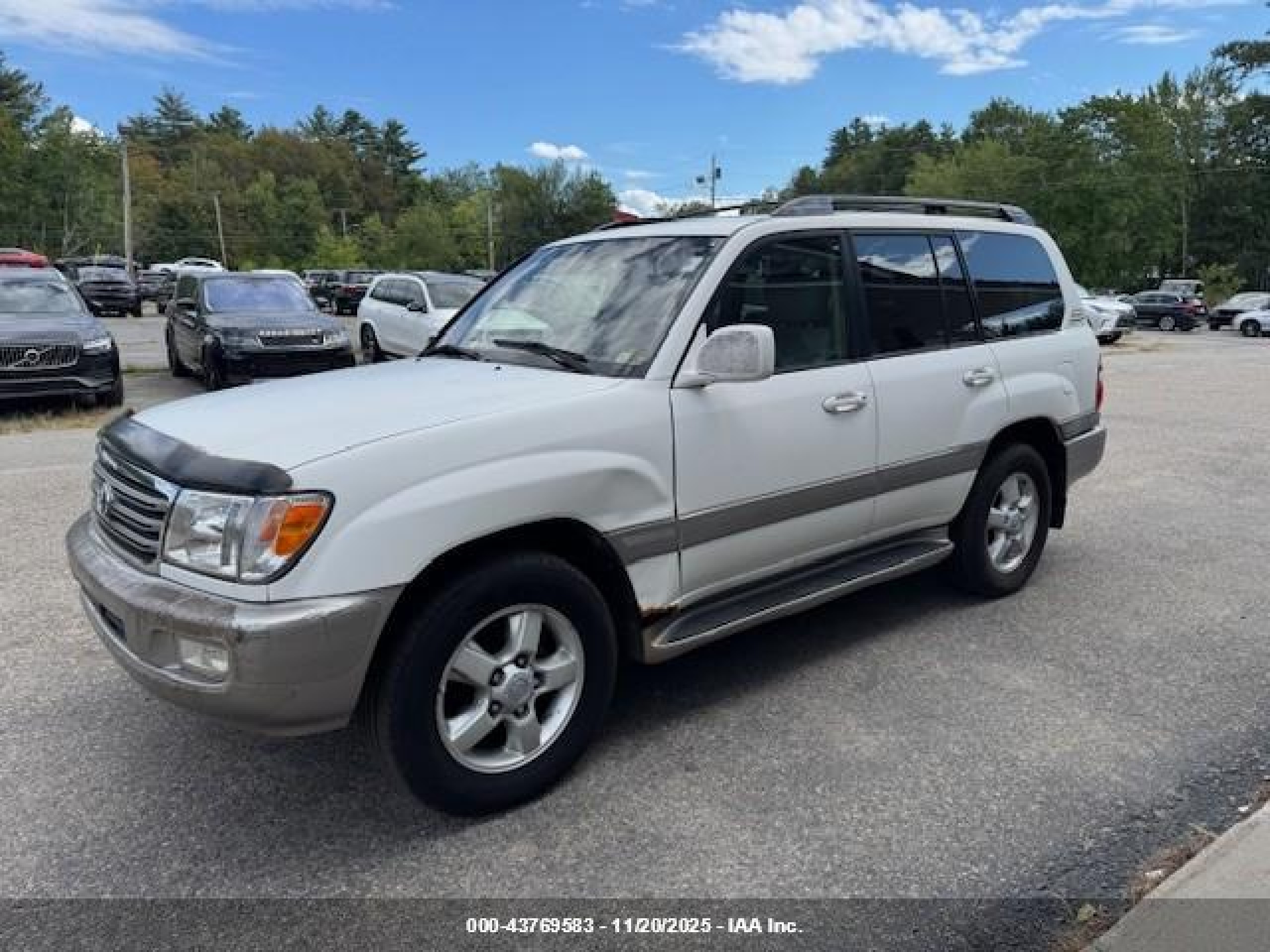 2005 Toyota Land Cruiser V8 White vin: JTEHT05J152076068
