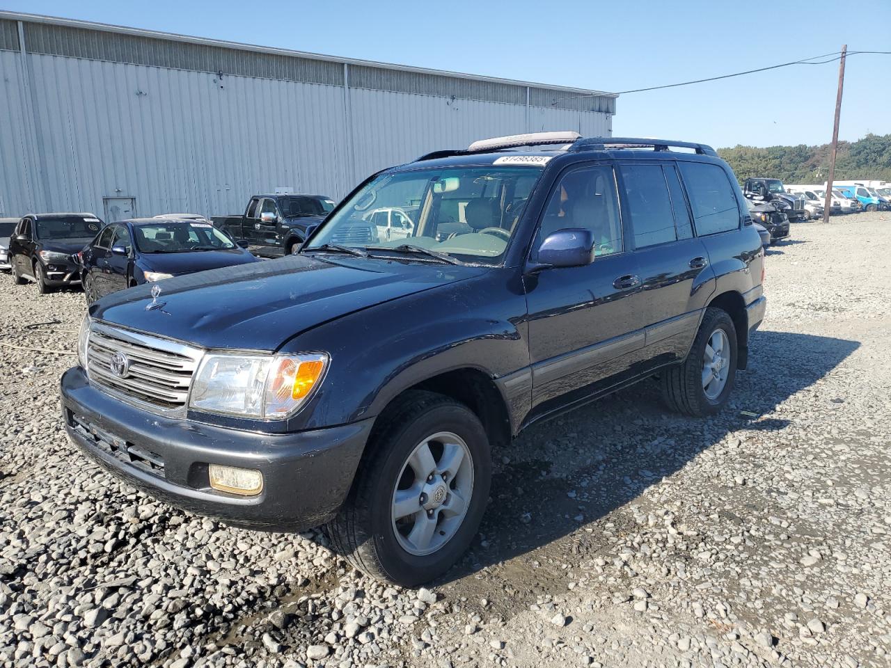 2003 Toyota Land Cruiser Blue vin: JTEHT05J232044467
