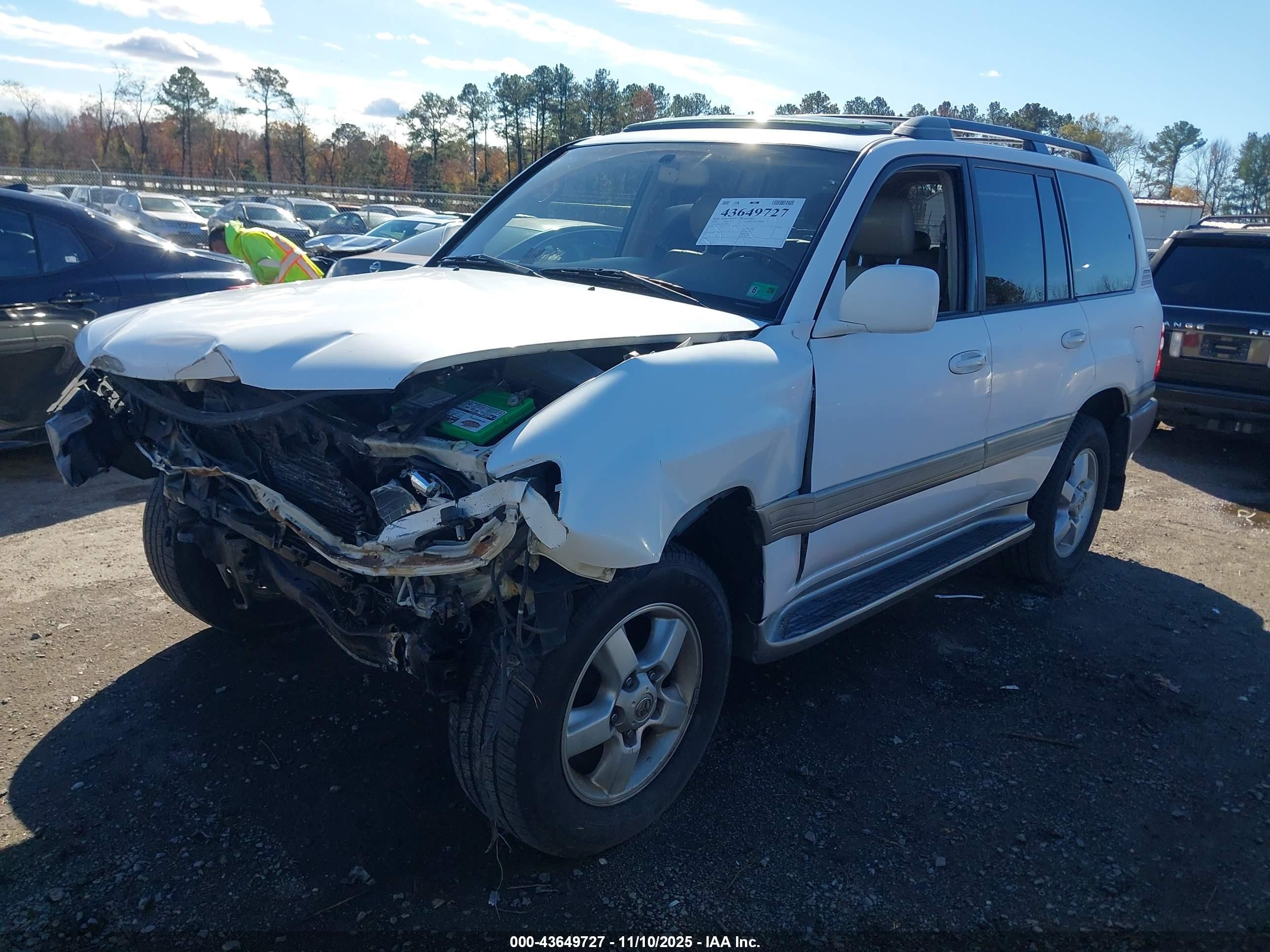 2004 Toyota Land Cruiser   Белый vin: JTEHT05J242057317