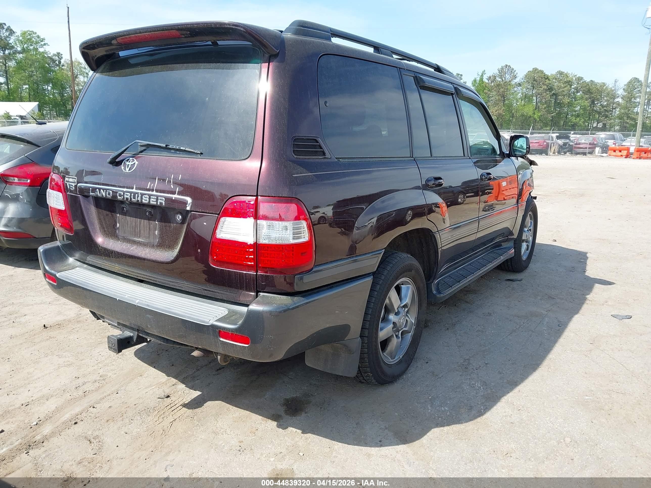 2006 Toyota Land Cruiser V8 Purple vin: JTEHT05J362097943