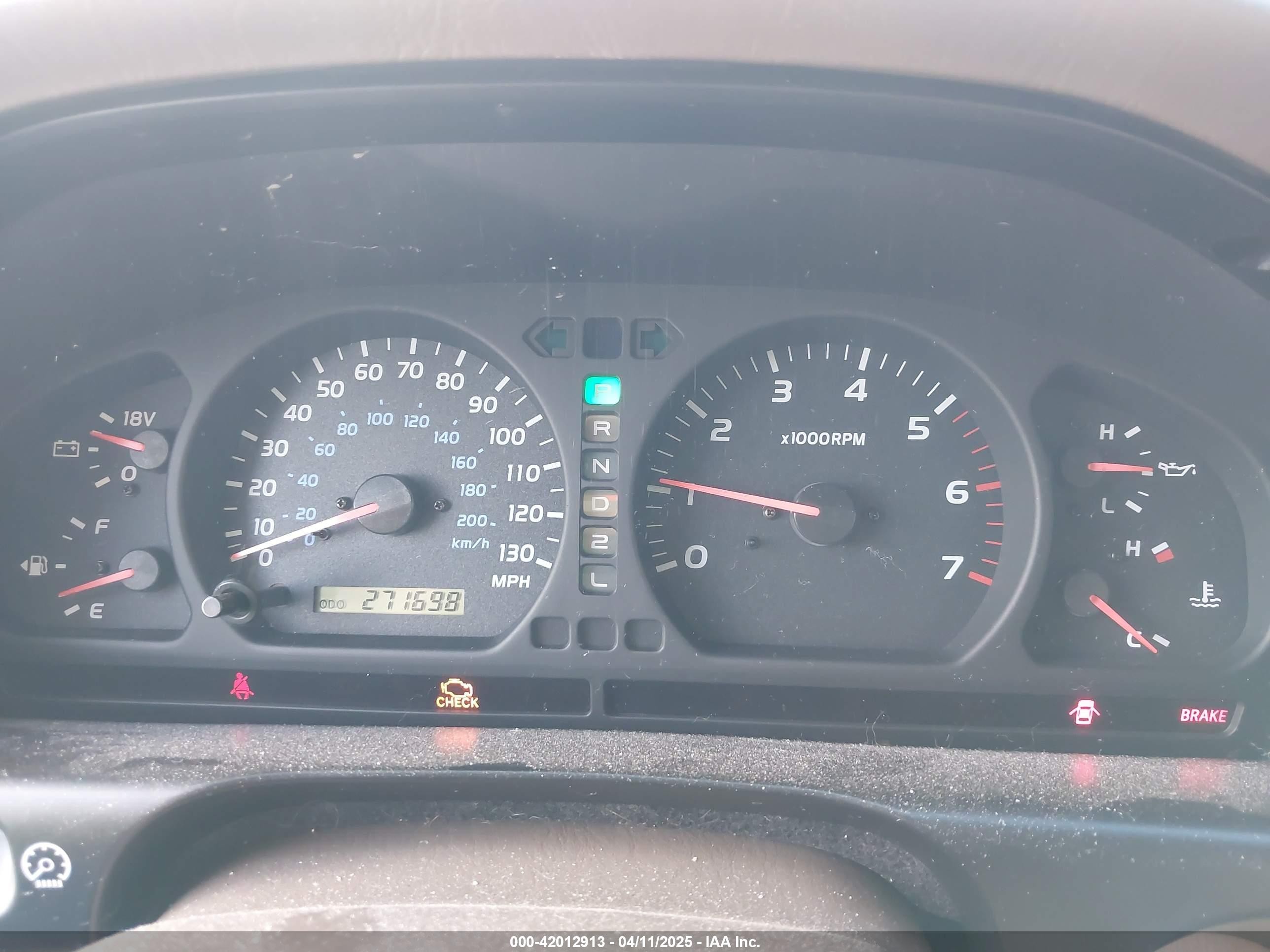 2001 Toyota Land Cruiser   Green vin: JTEHT05J412010091