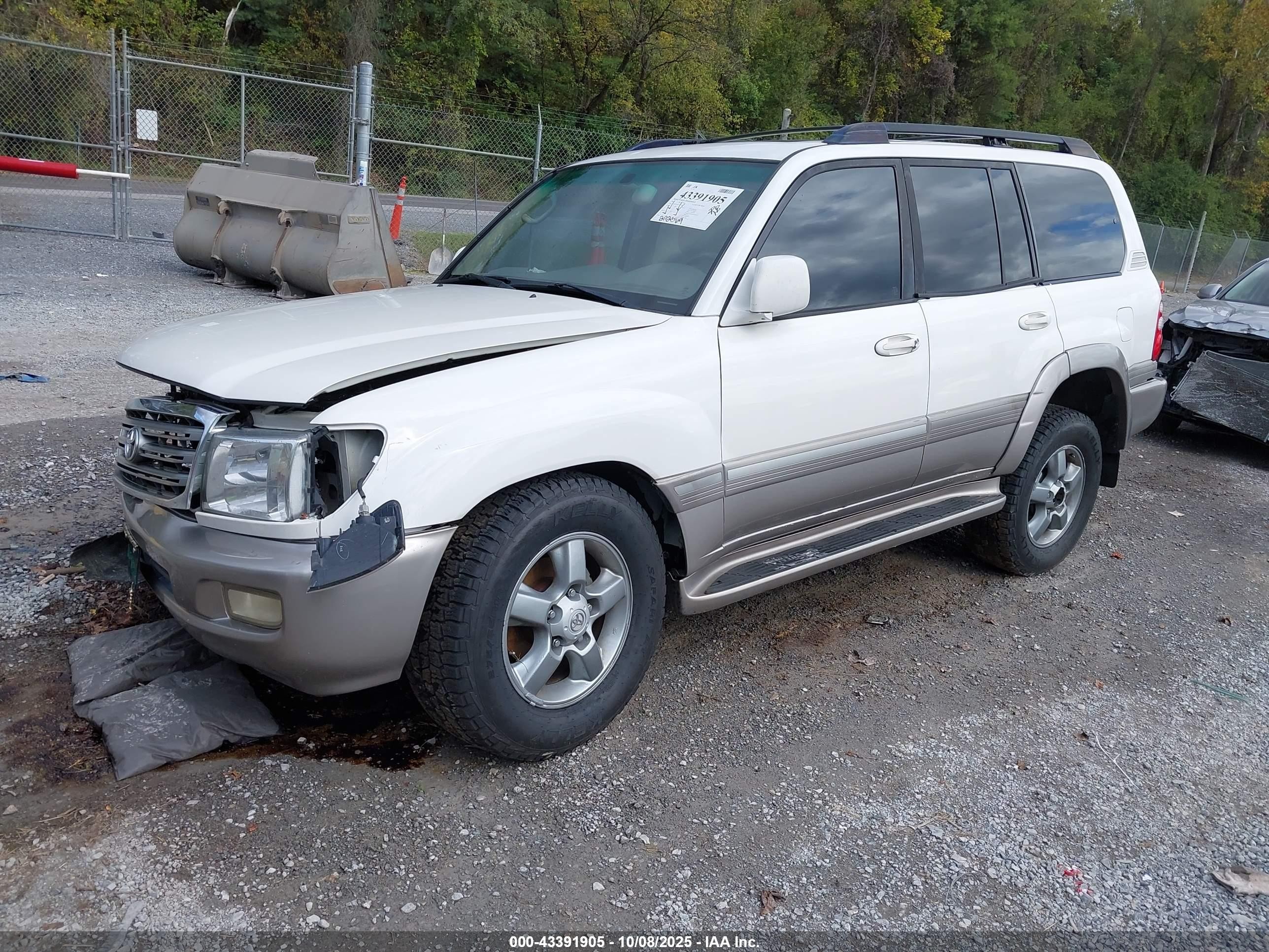 2005 Toyota Land Cruiser V8 White vin: JTEHT05J452080146