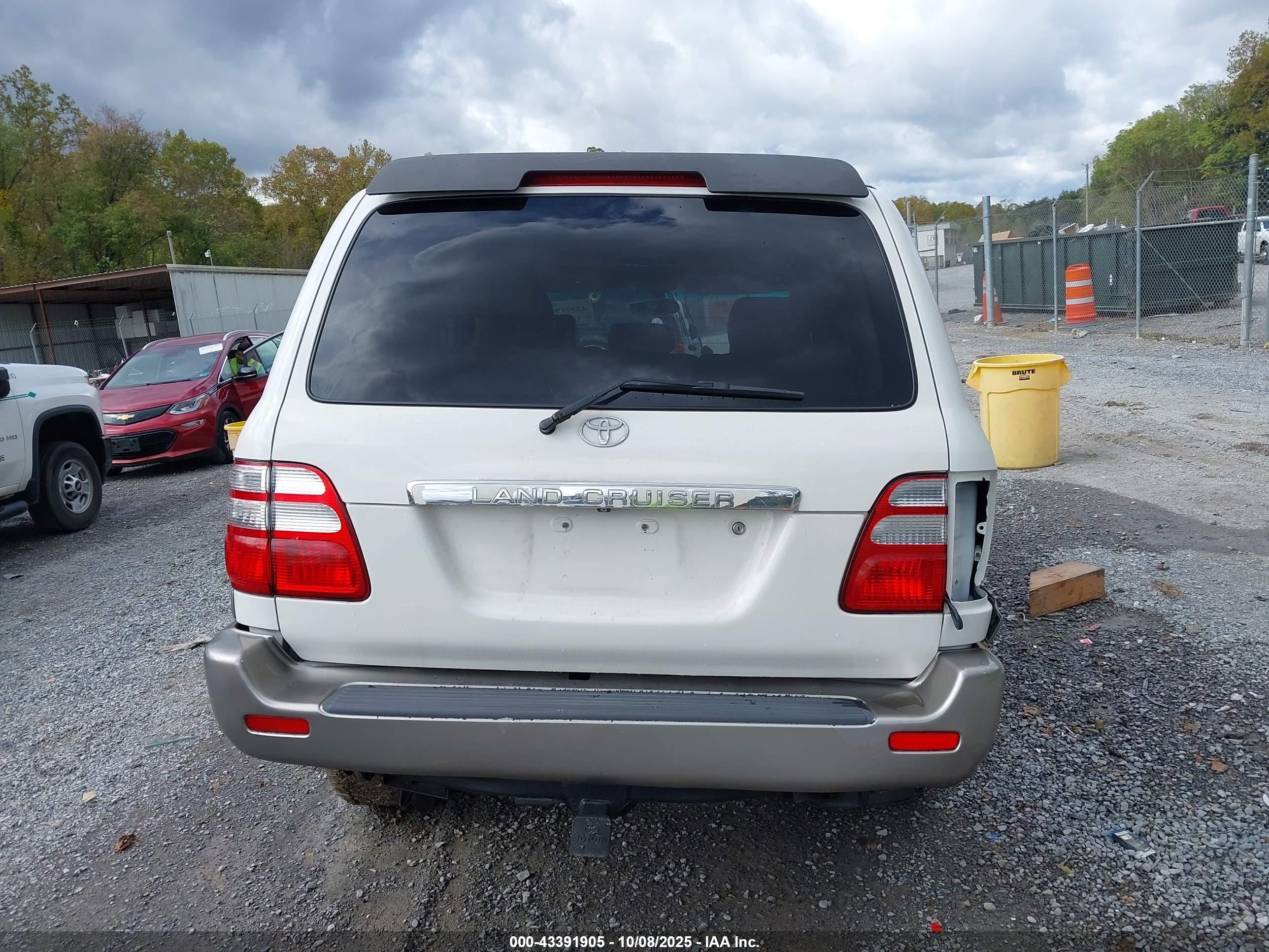 2005 Toyota Land Cruiser V8 White vin: JTEHT05J452080146