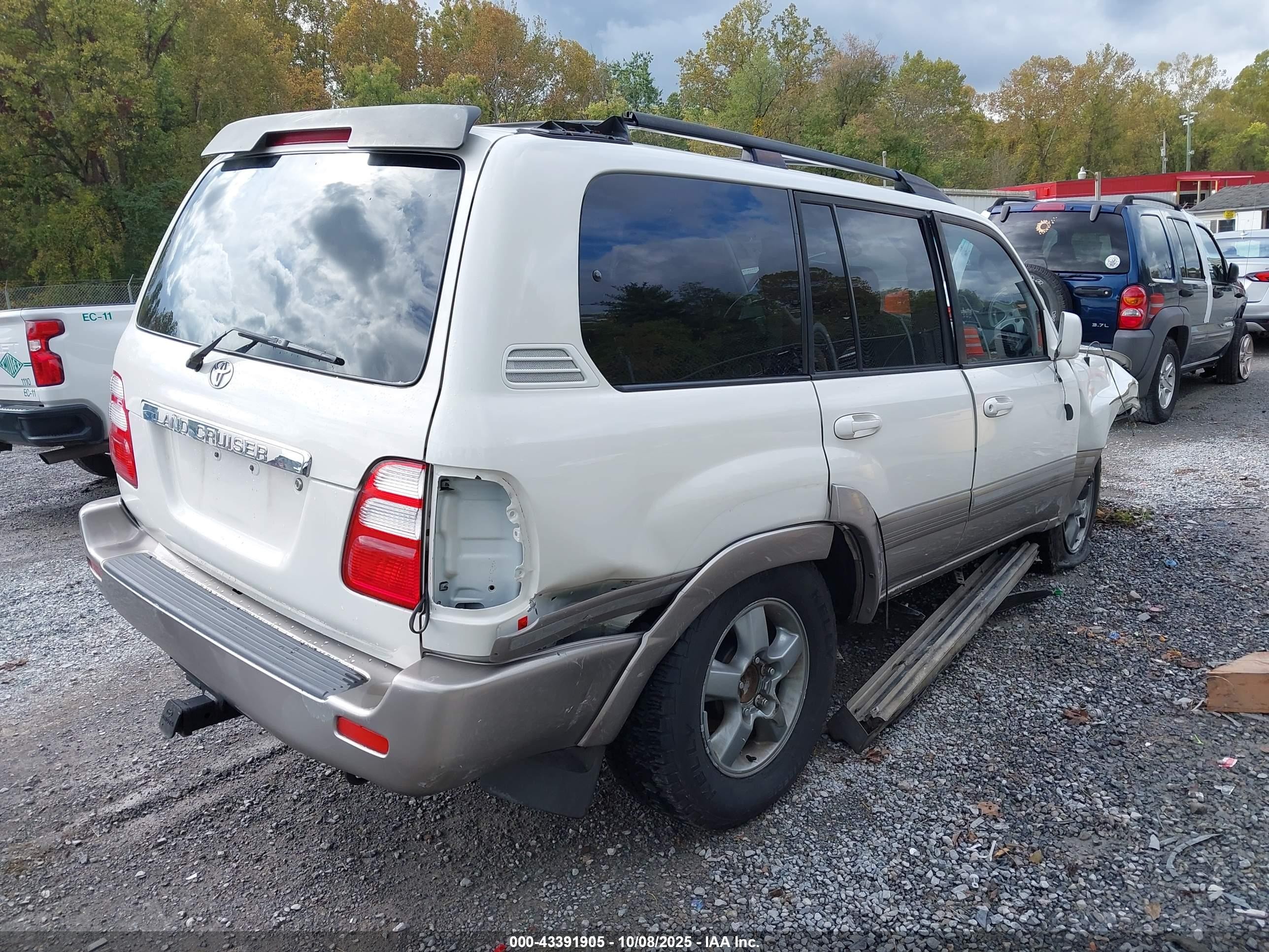 2005 Toyota Land Cruiser V8 White vin: JTEHT05J452080146