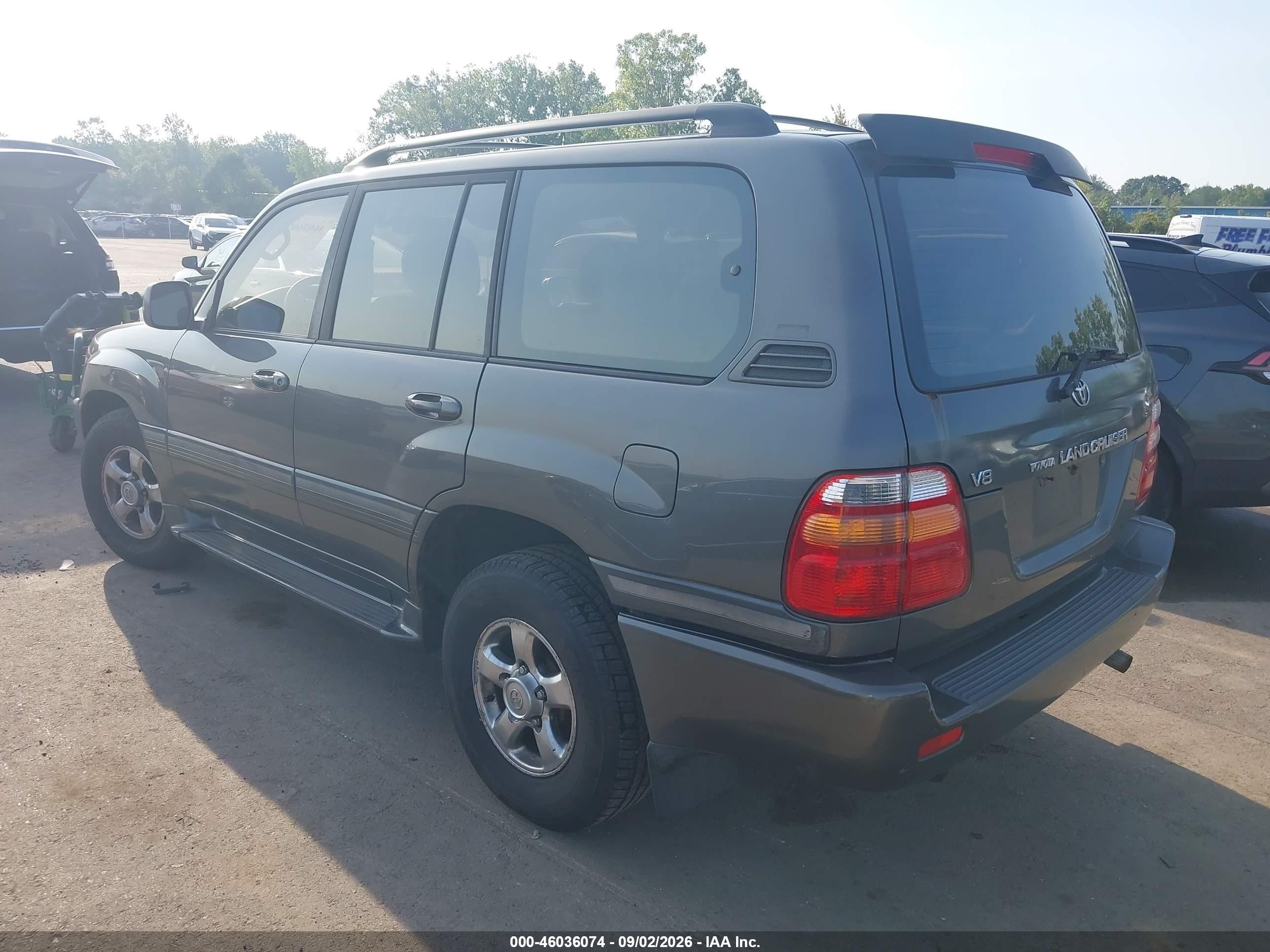 2002 Toyota Land Cruiser   Gray vin: JTEHT05J522021716