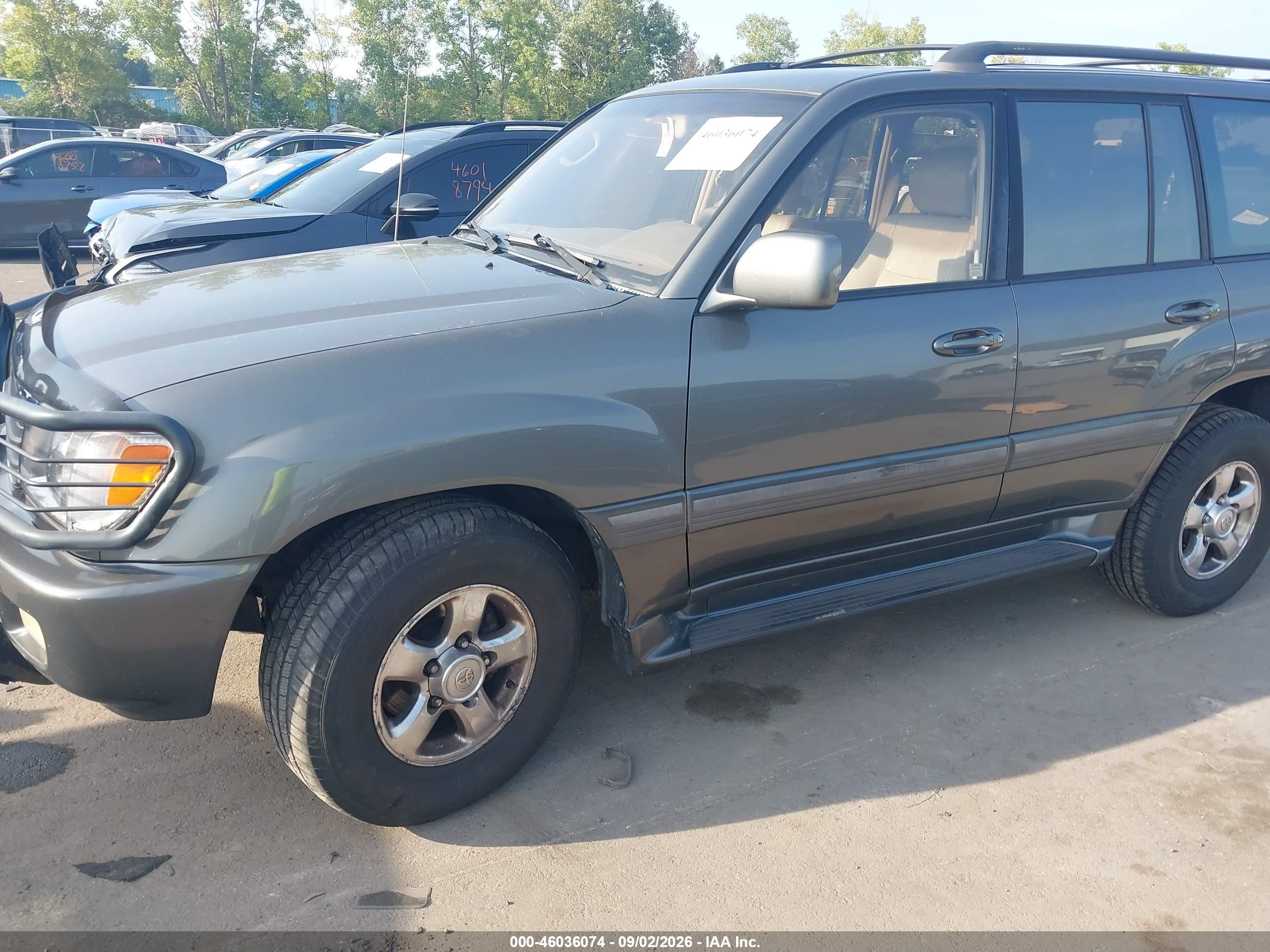 2002 Toyota Land Cruiser   Gray vin: JTEHT05J522021716