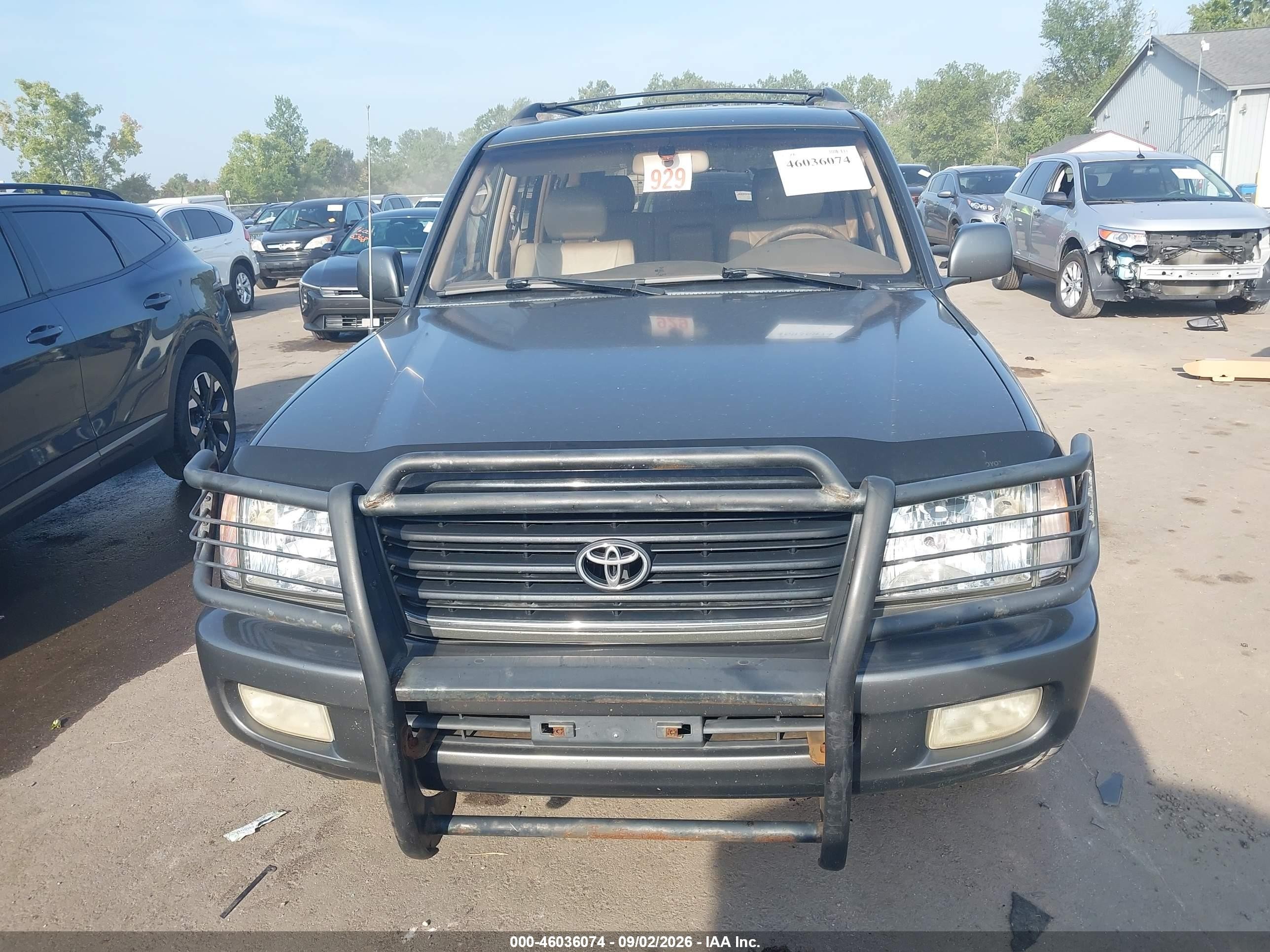 2002 Toyota Land Cruiser   Gray vin: JTEHT05J522021716