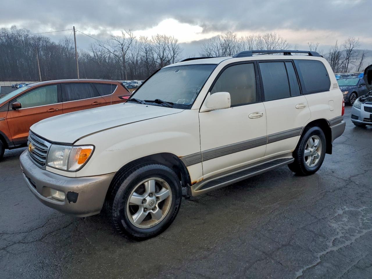 2003 Toyota Land Cruiser White vin: JTEHT05J532039392