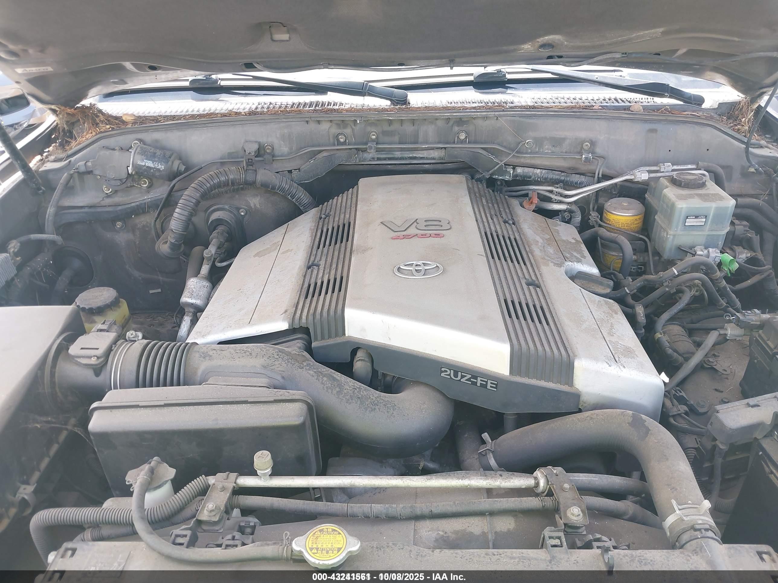 2003 Toyota Land Cruiser   Серый vin: JTEHT05J532043409