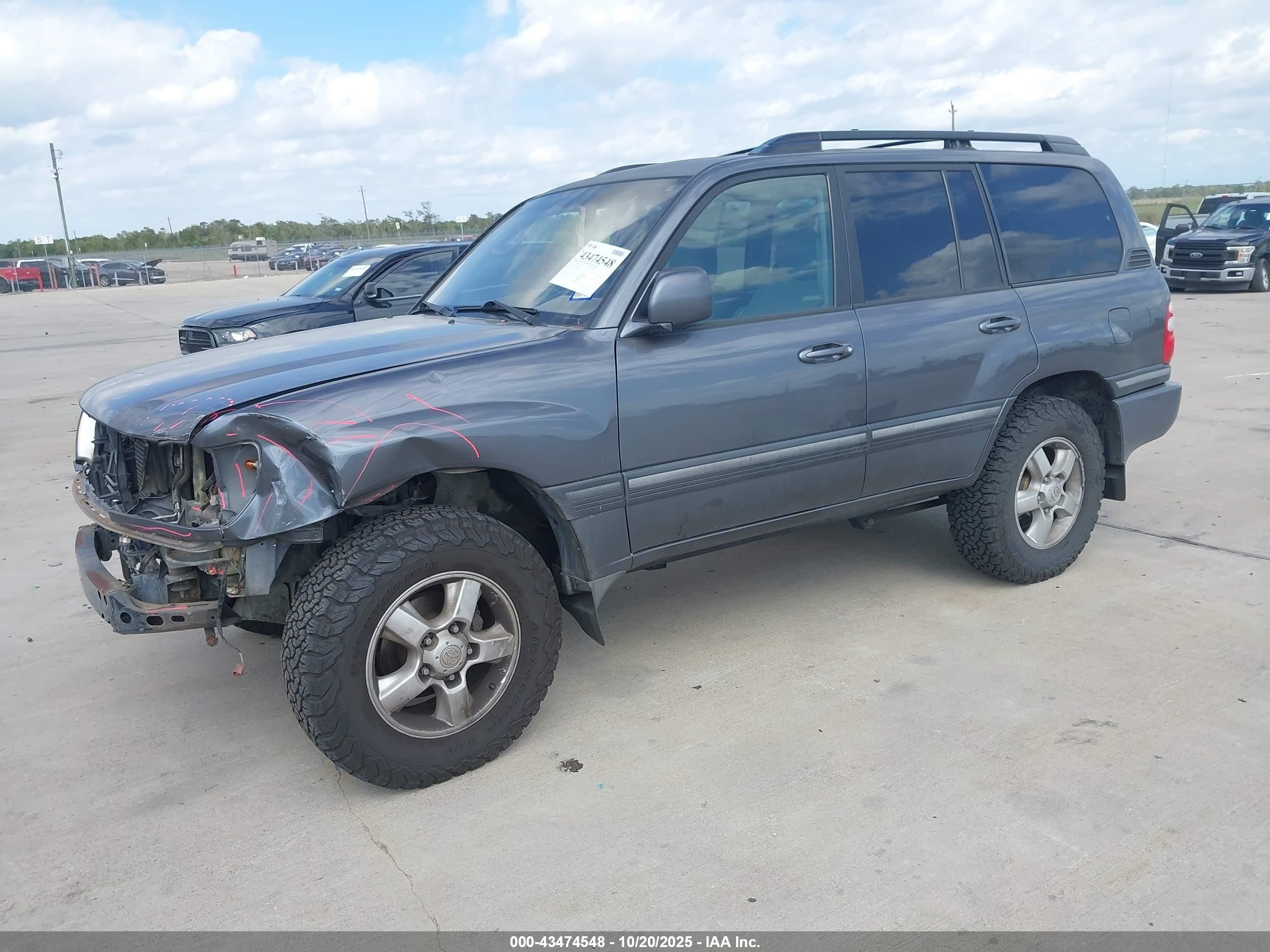 2005 Toyota Land Cruiser V8 Gray vin: JTEHT05J552070760