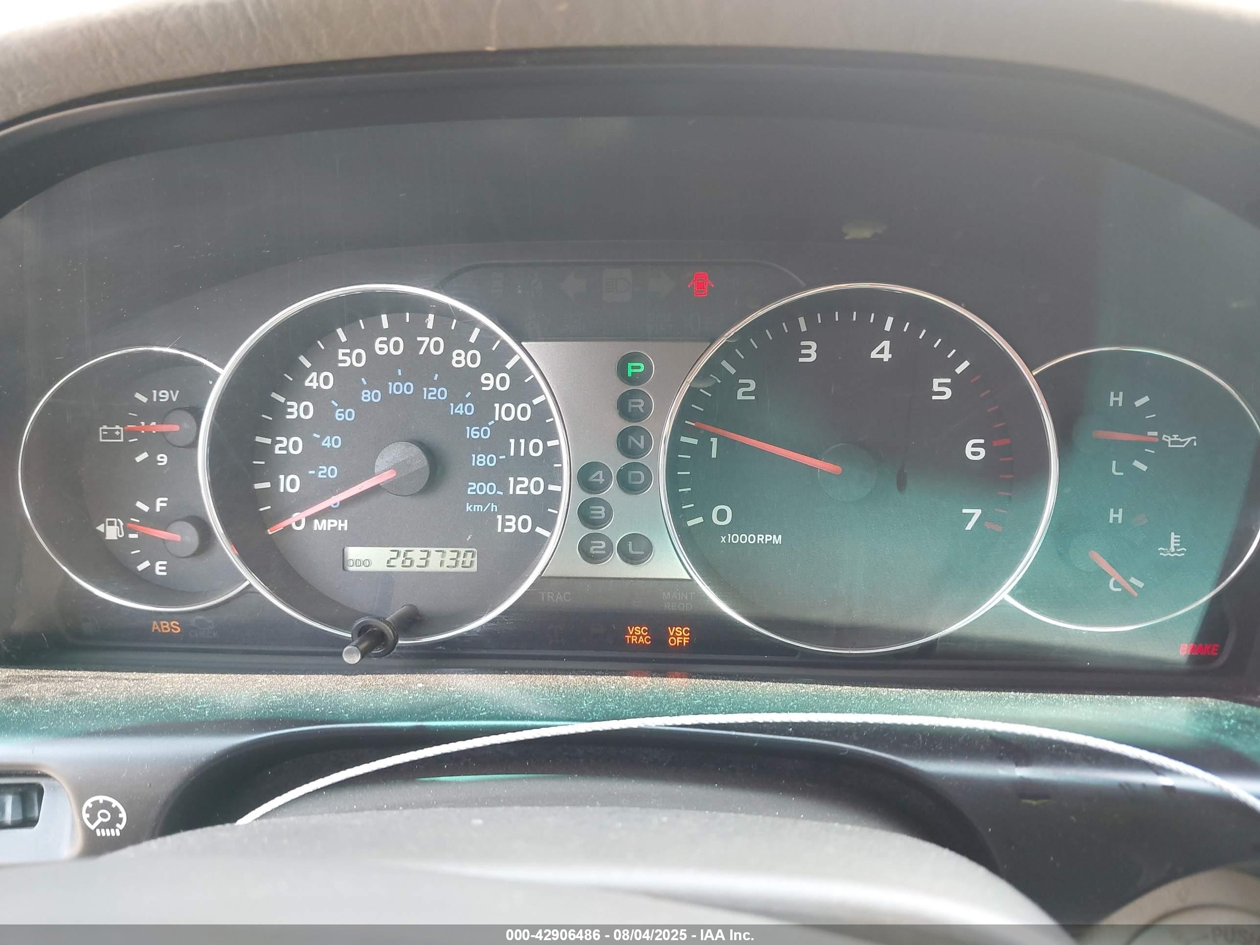 2005 Toyota Land Cruiser V8 White vin: JTEHT05J552080253