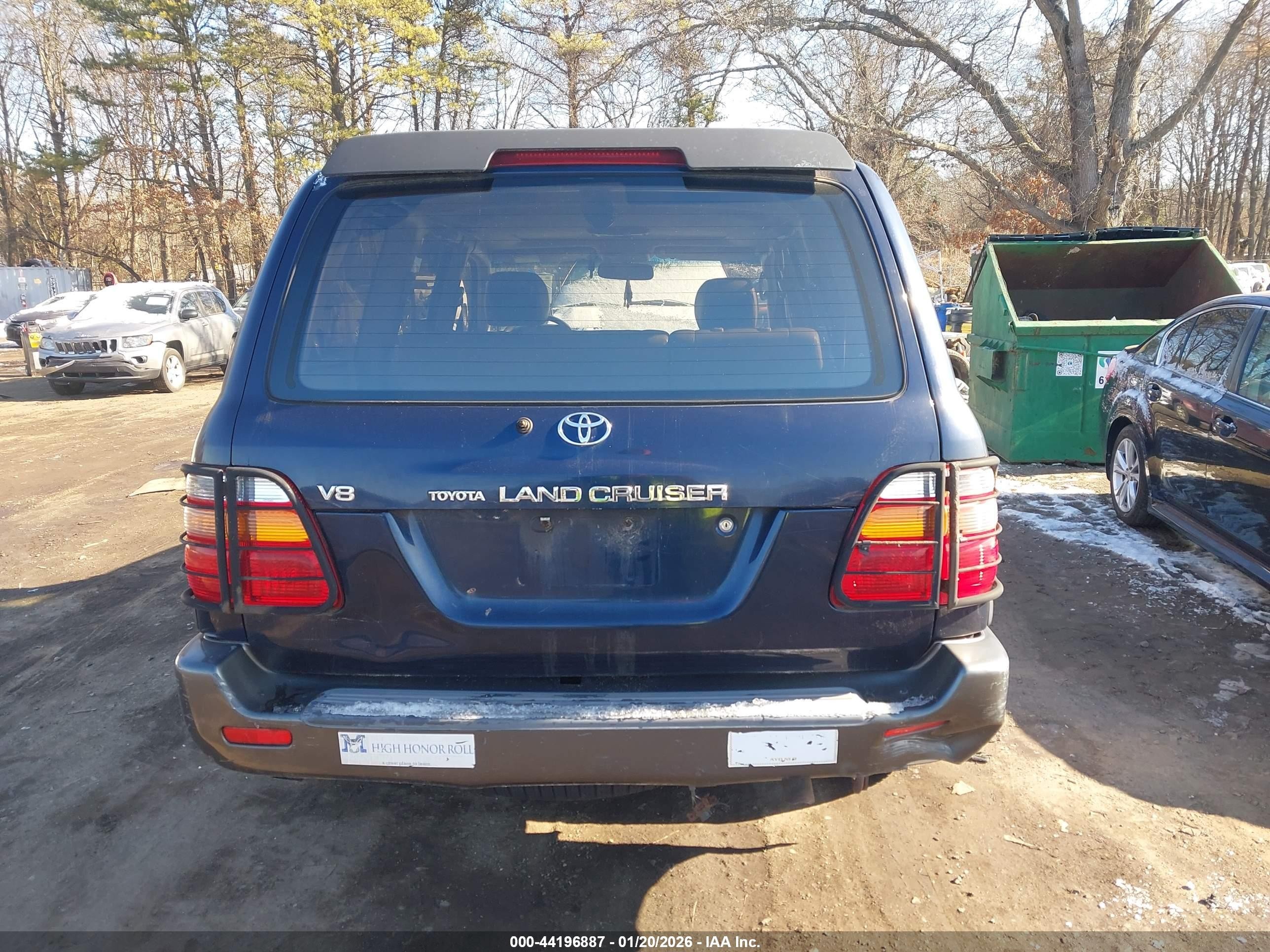 2001 Toyota Land Cruiser   Blue vin: JTEHT05J612000906