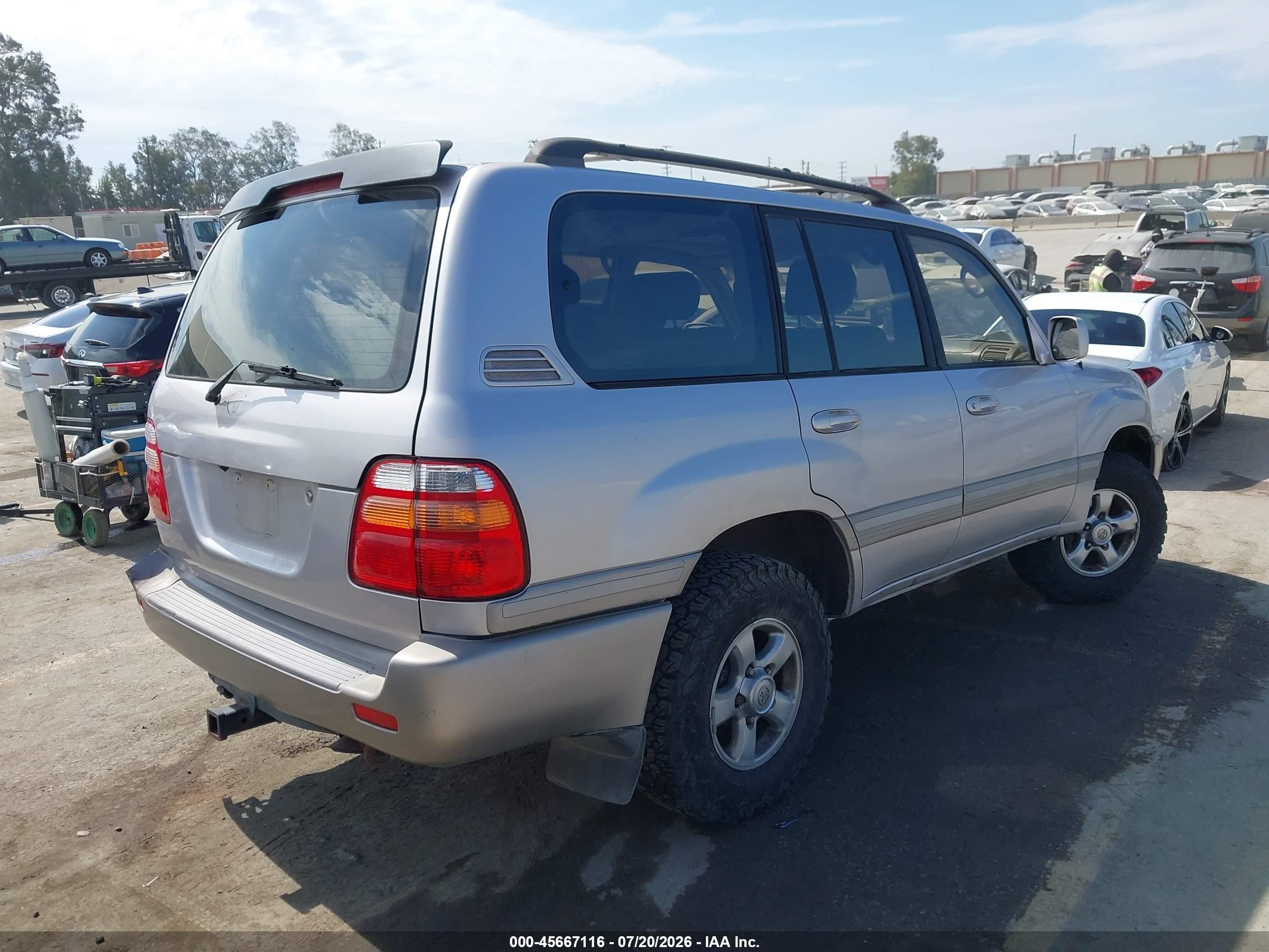 2001 Toyota Land Cruiser   Beige vin: JTEHT05J712003703