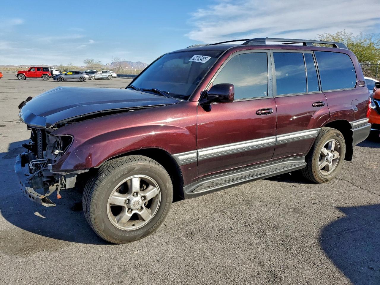 2003 Toyota Land Cruiser Maroon vin: JTEHT05J732045727