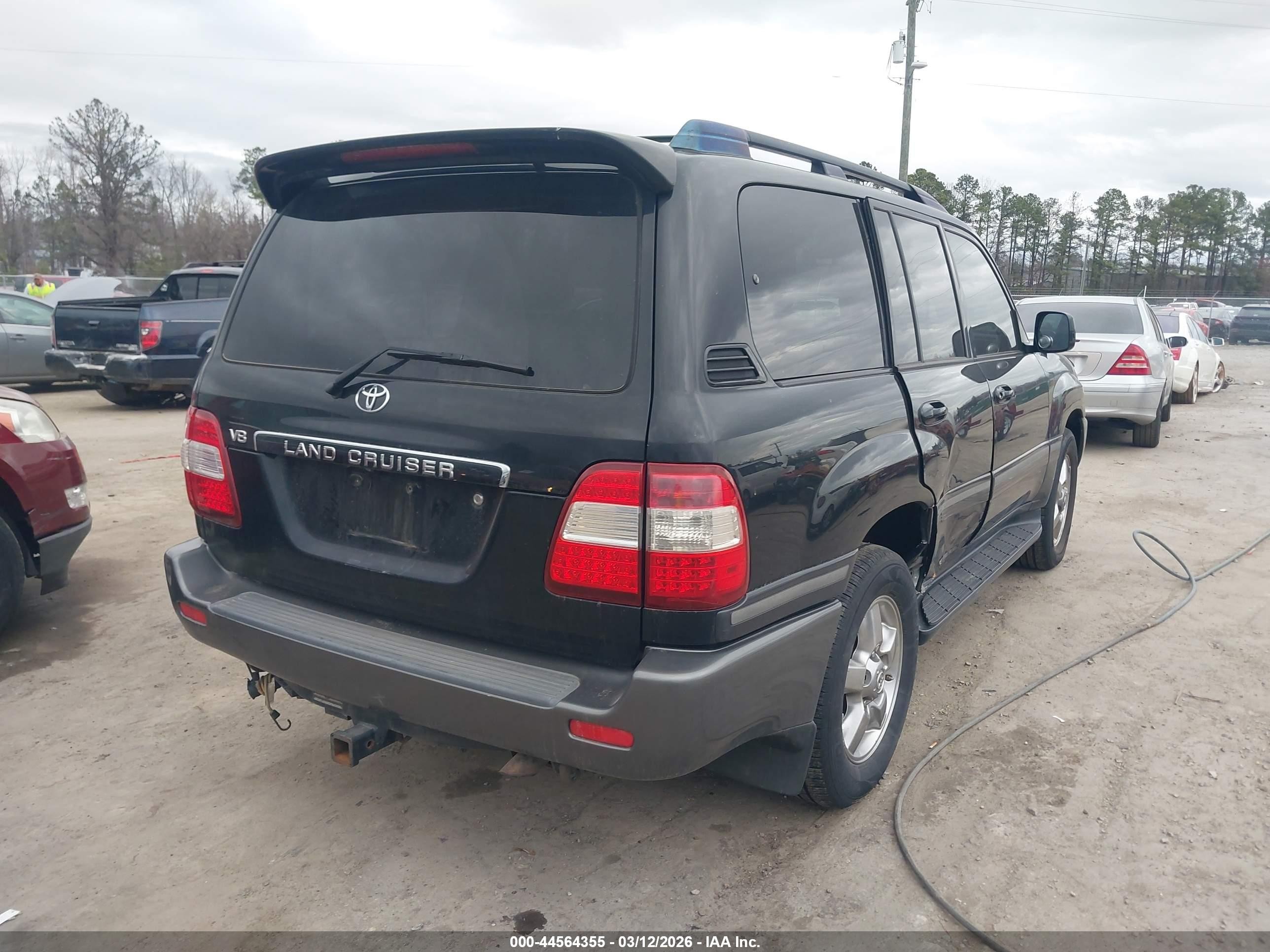 2007 Toyota Land Cruiser V8 Black vin: JTEHT05J772104507
