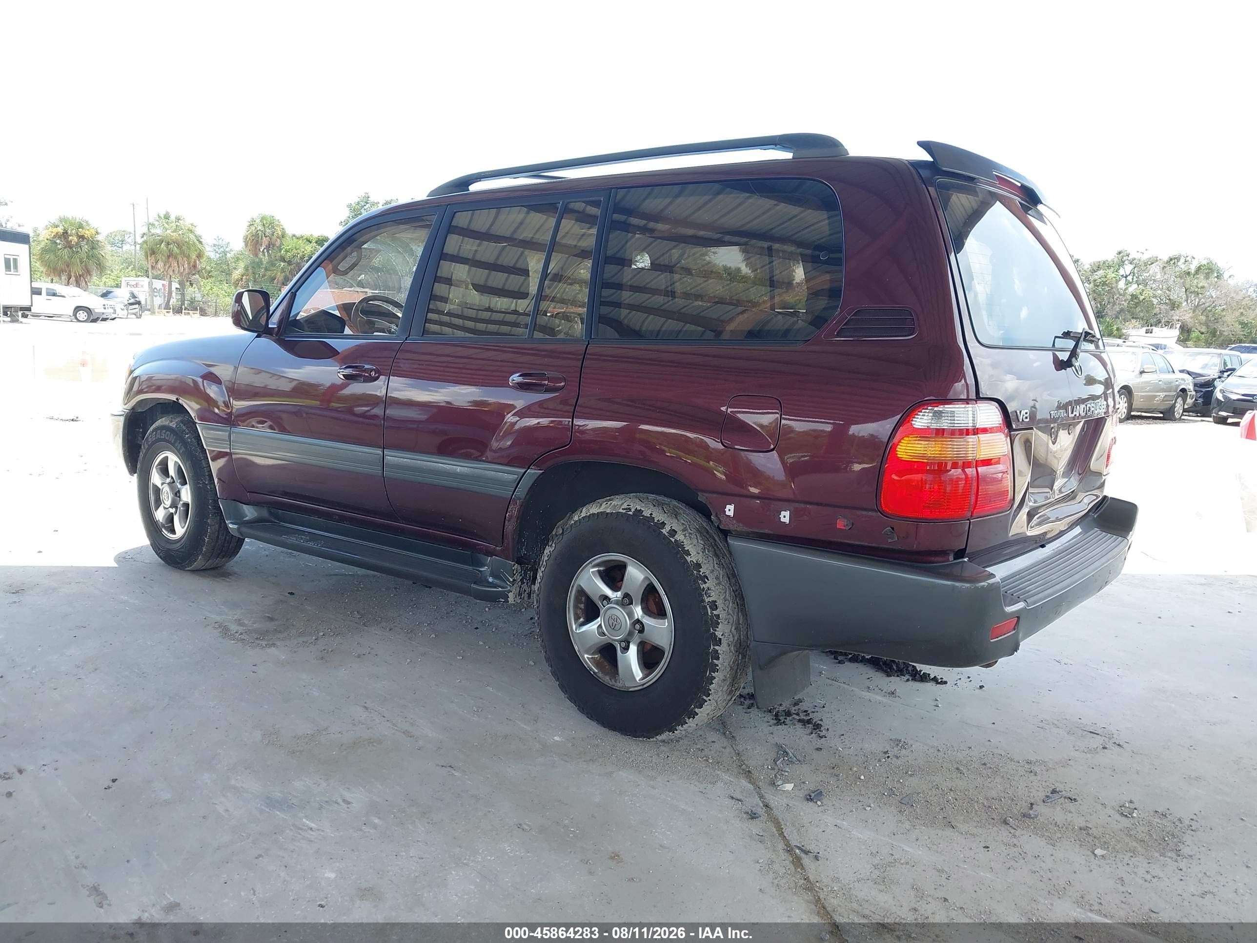 2002 Toyota Land Cruiser   Burgundy vin: JTEHT05J822028062