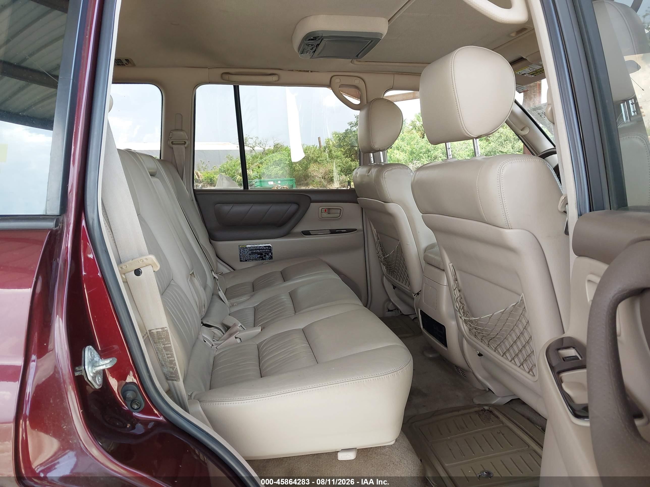 2002 Toyota Land Cruiser   Burgundy vin: JTEHT05J822028062