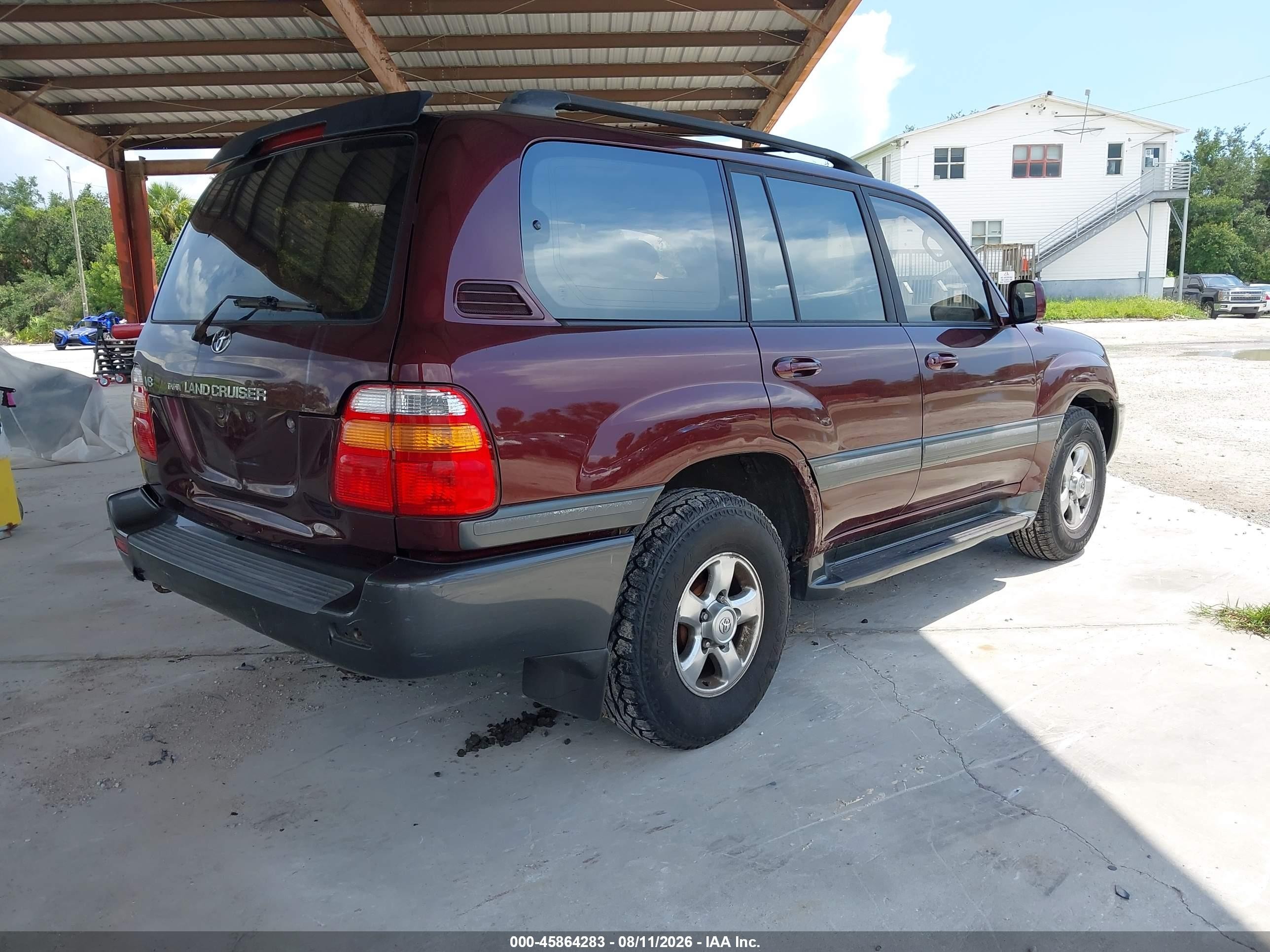 2002 Toyota Land Cruiser   Burgundy vin: JTEHT05J822028062