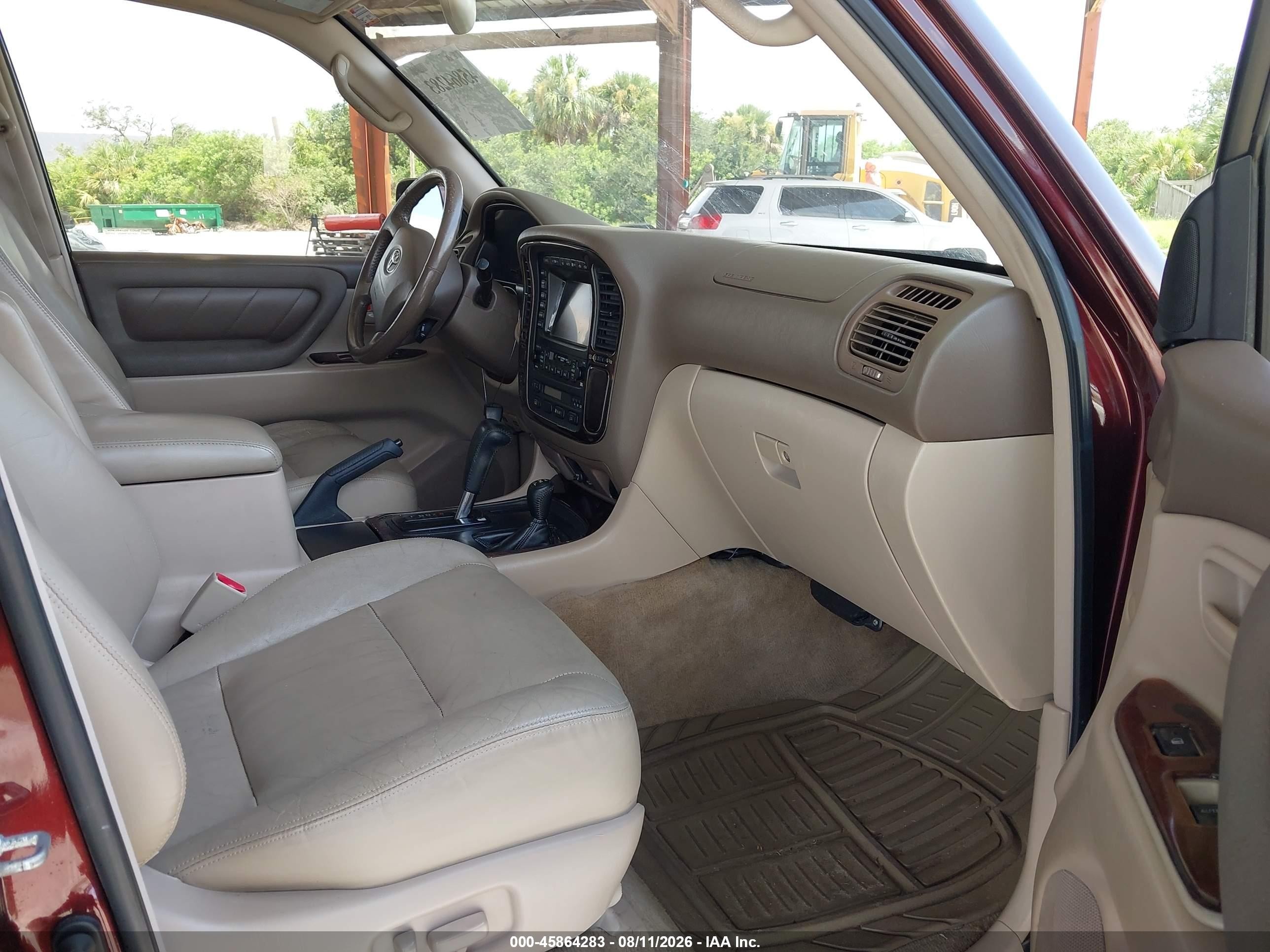 2002 Toyota Land Cruiser   Burgundy vin: JTEHT05J822028062