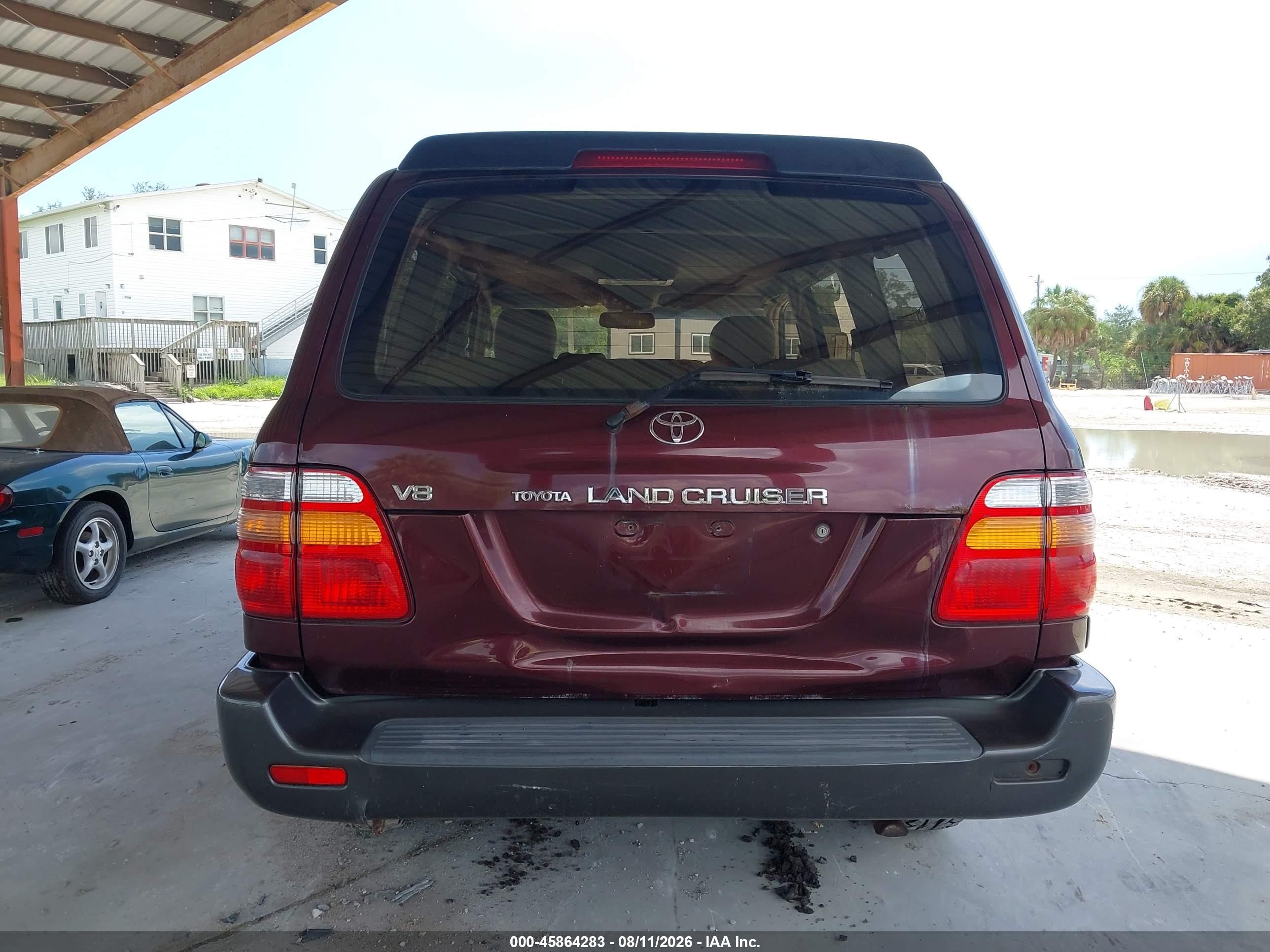 2002 Toyota Land Cruiser   Burgundy vin: JTEHT05J822028062