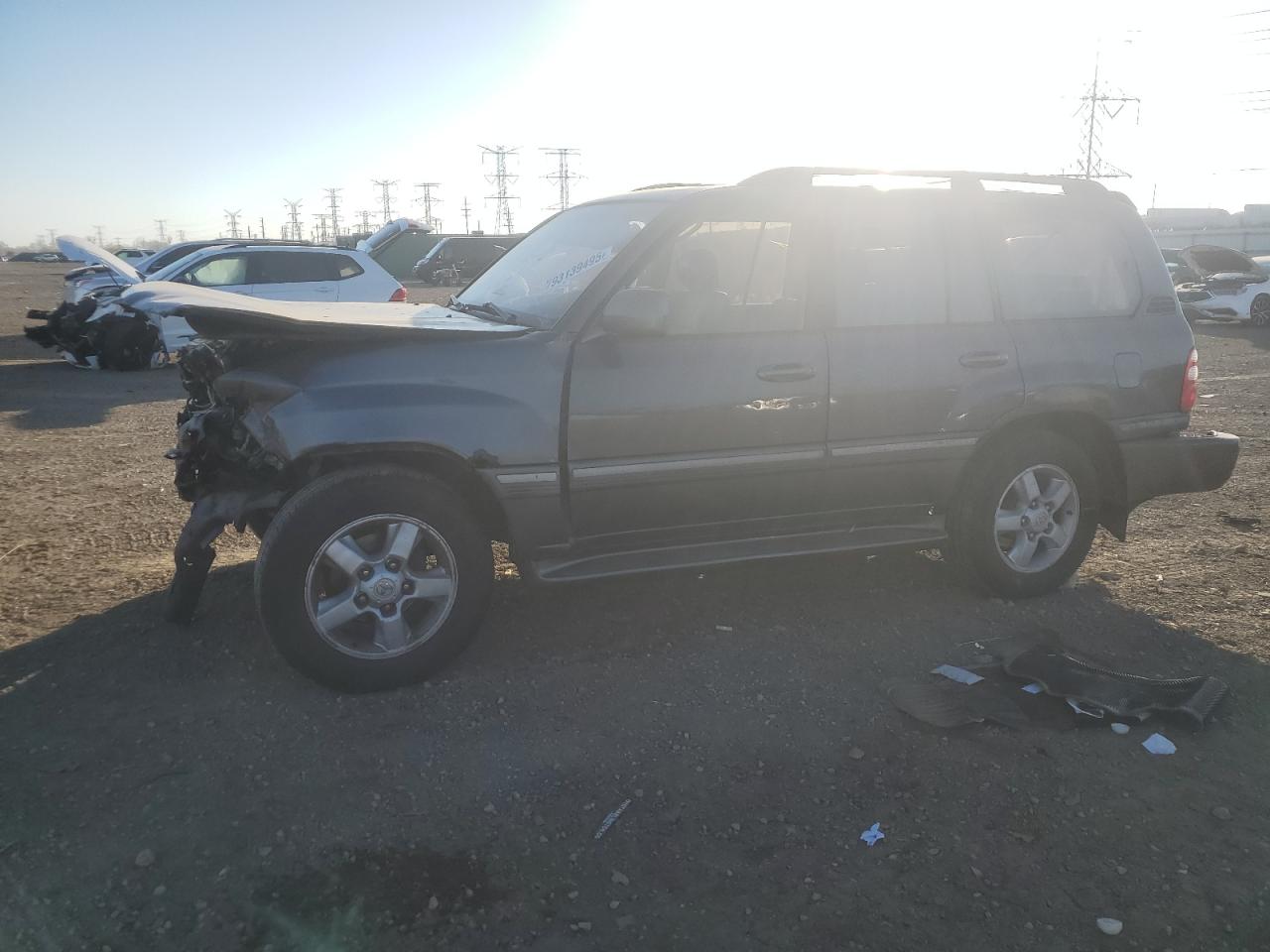 2003 Toyota Land Cruiser Gray vin: JTEHT05J832033232