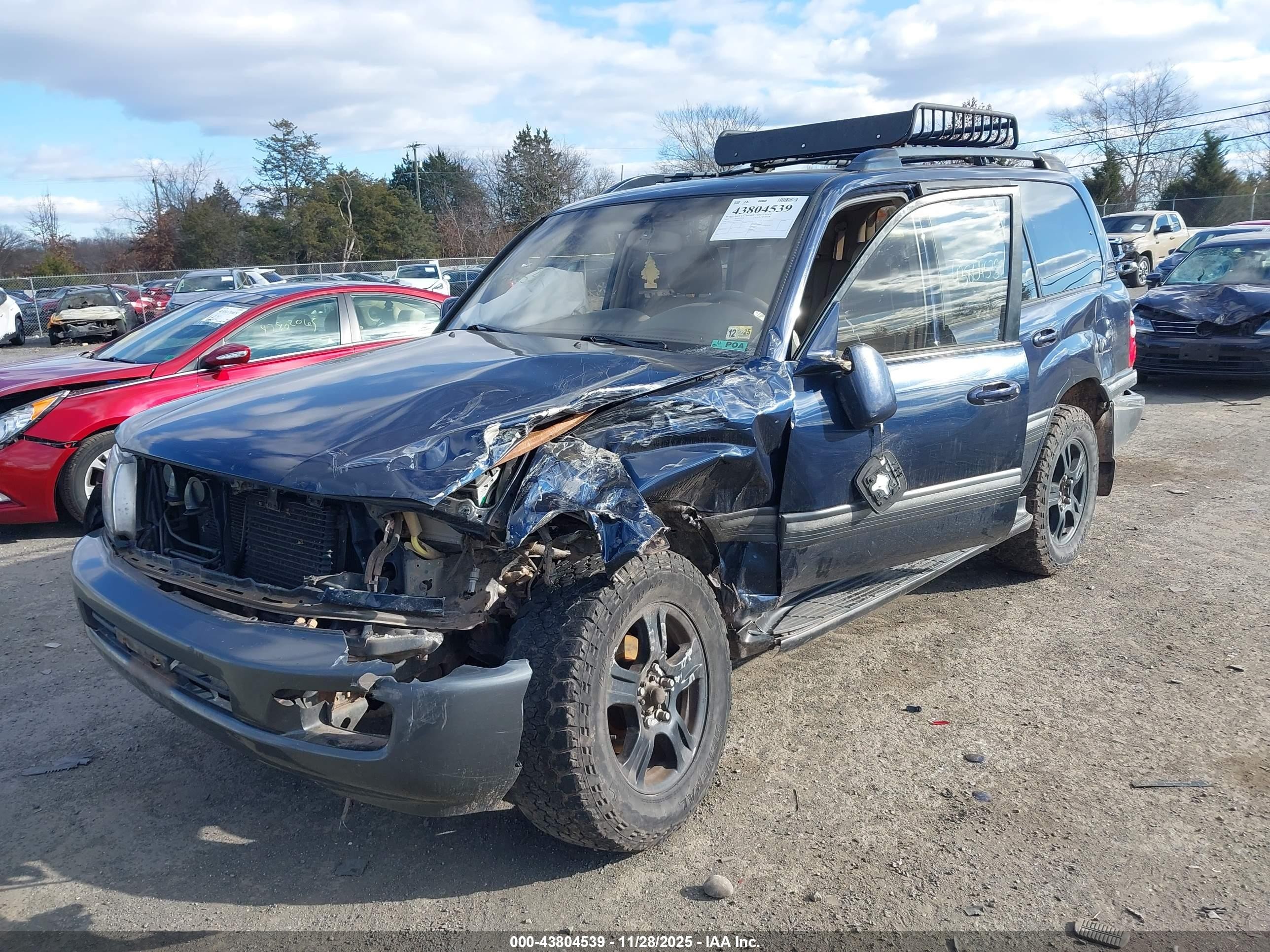 2003 Toyota Land Cruiser   Синий vin: JTEHT05J832043971