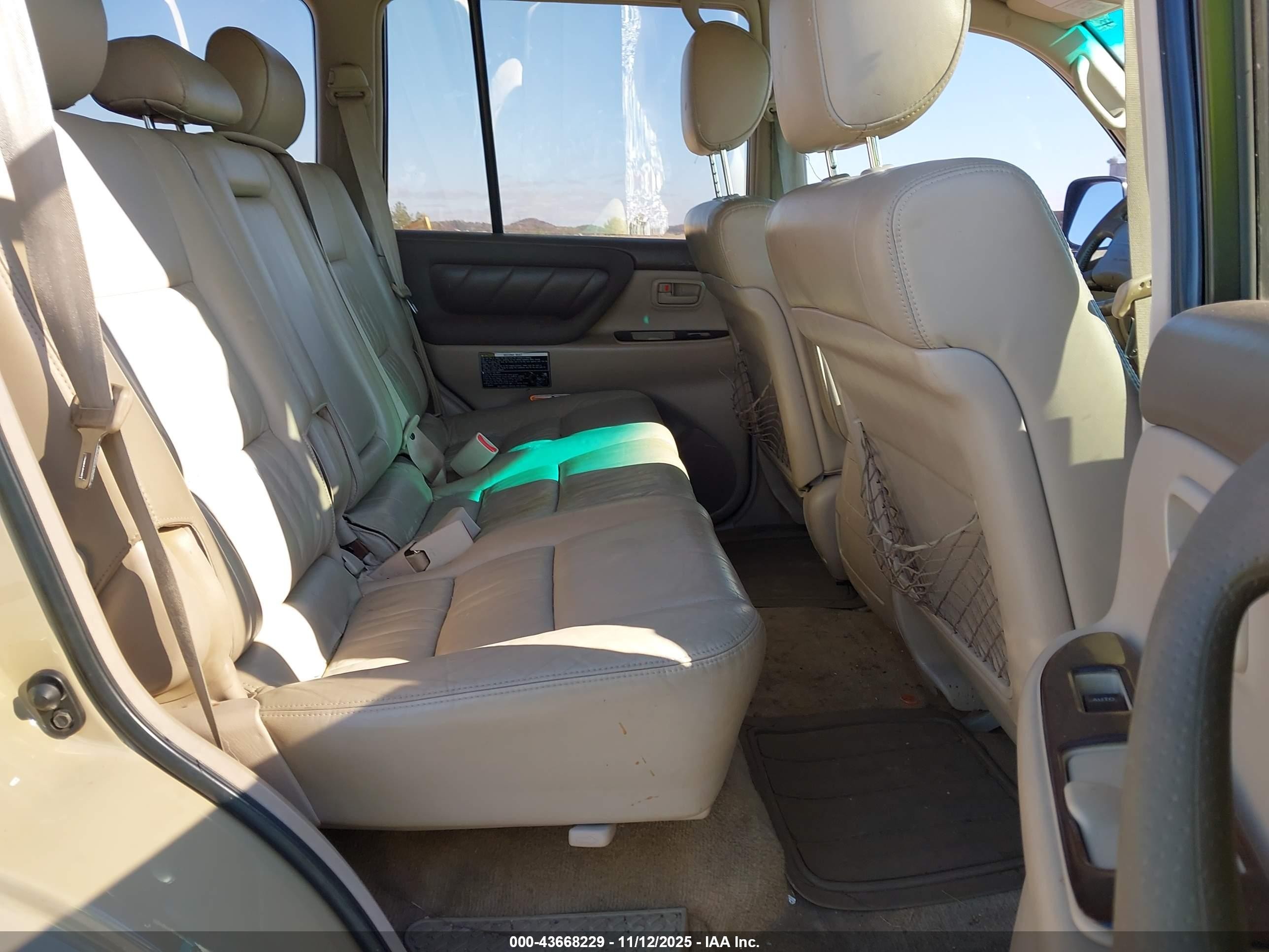 2001 Toyota Land Cruiser   Tan vin: JTEHT05J912009681