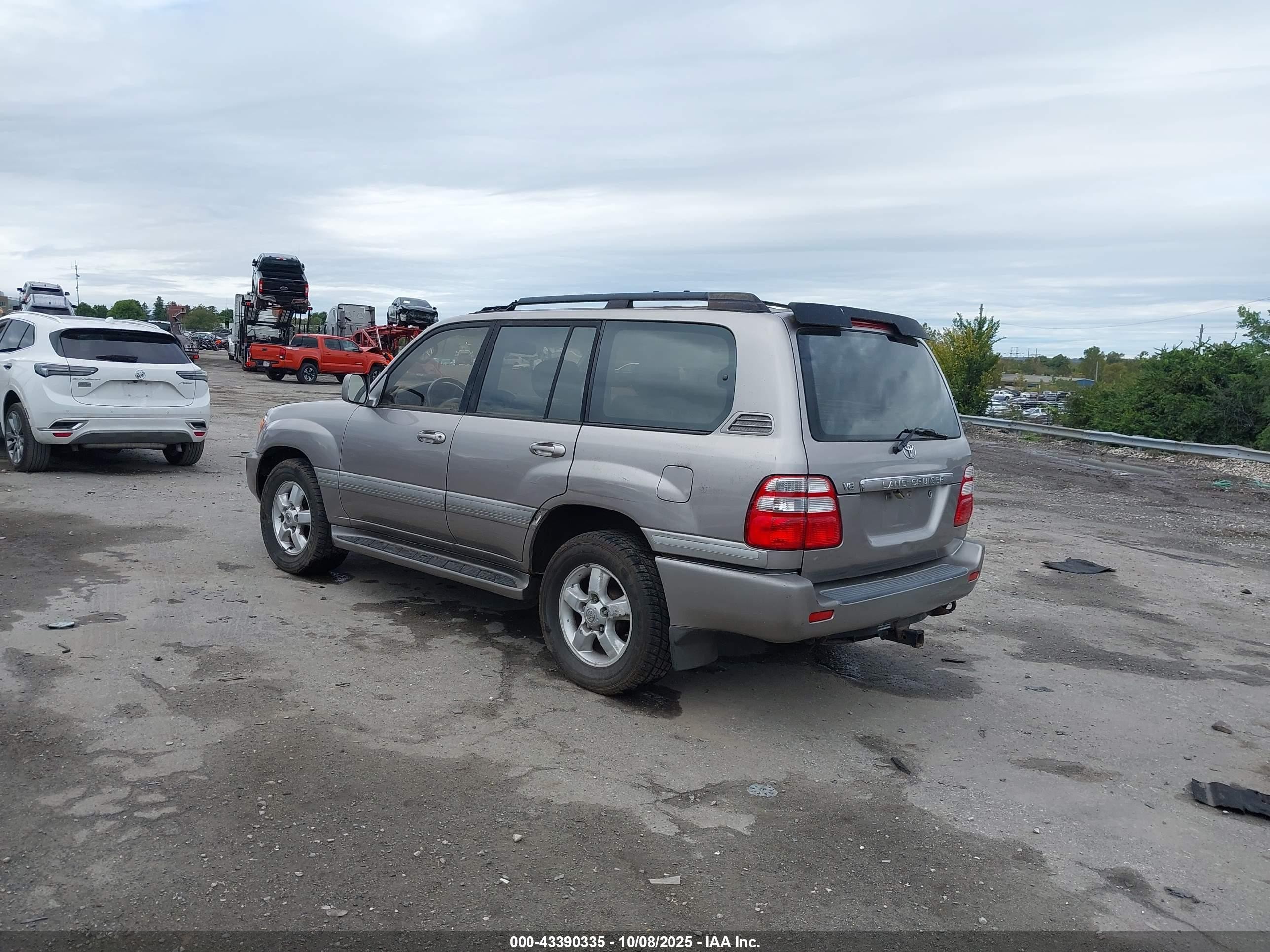 2003 Toyota Land Cruiser   Silver vin: JTEHT05J932045177