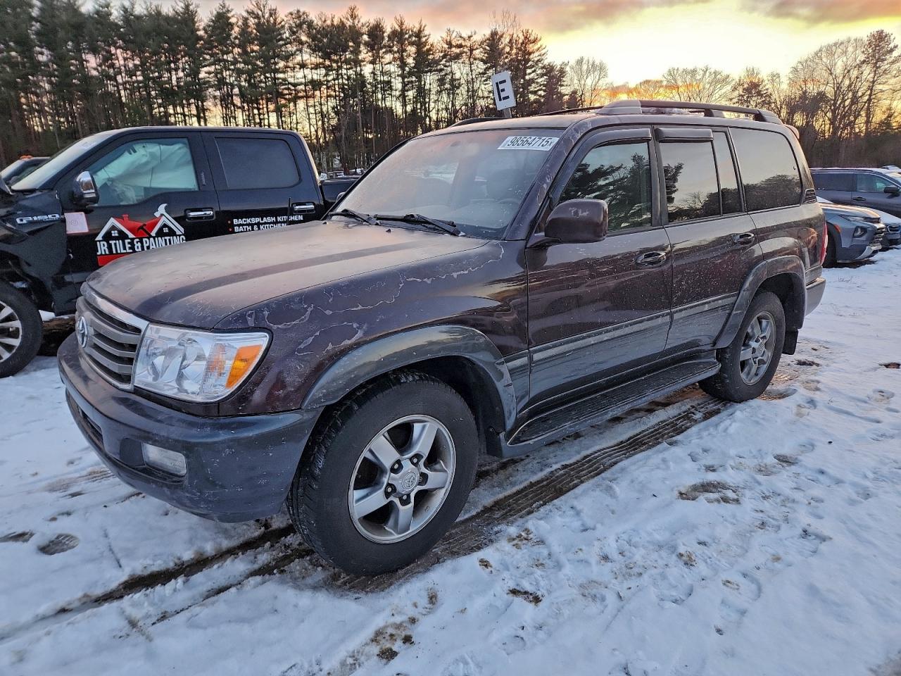 2006 Toyota Land Cruiser Maroon vin: JTEHT05J962100974