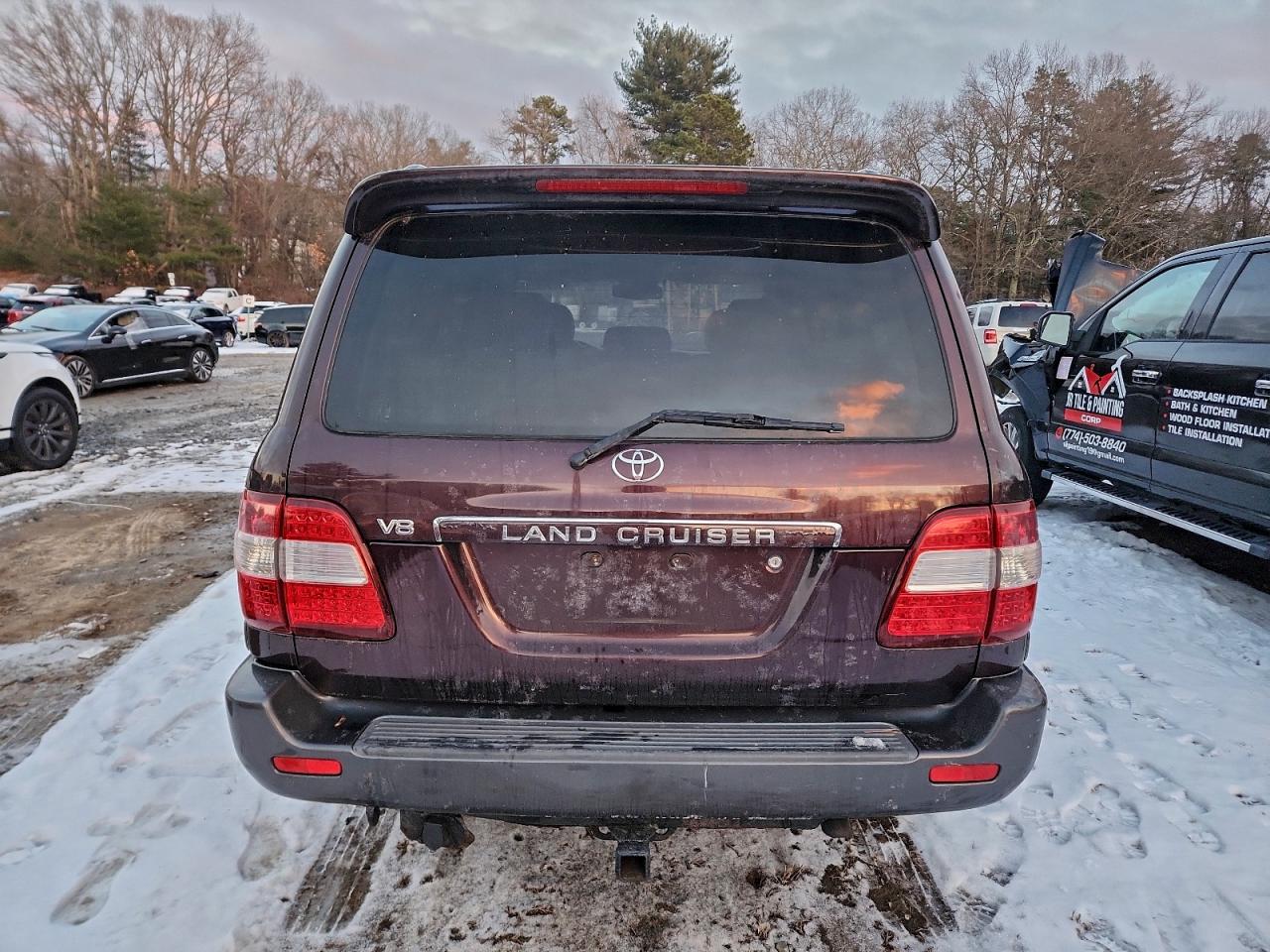 2006 Toyota Land Cruiser Темно-бордовый vin: JTEHT05J962100974