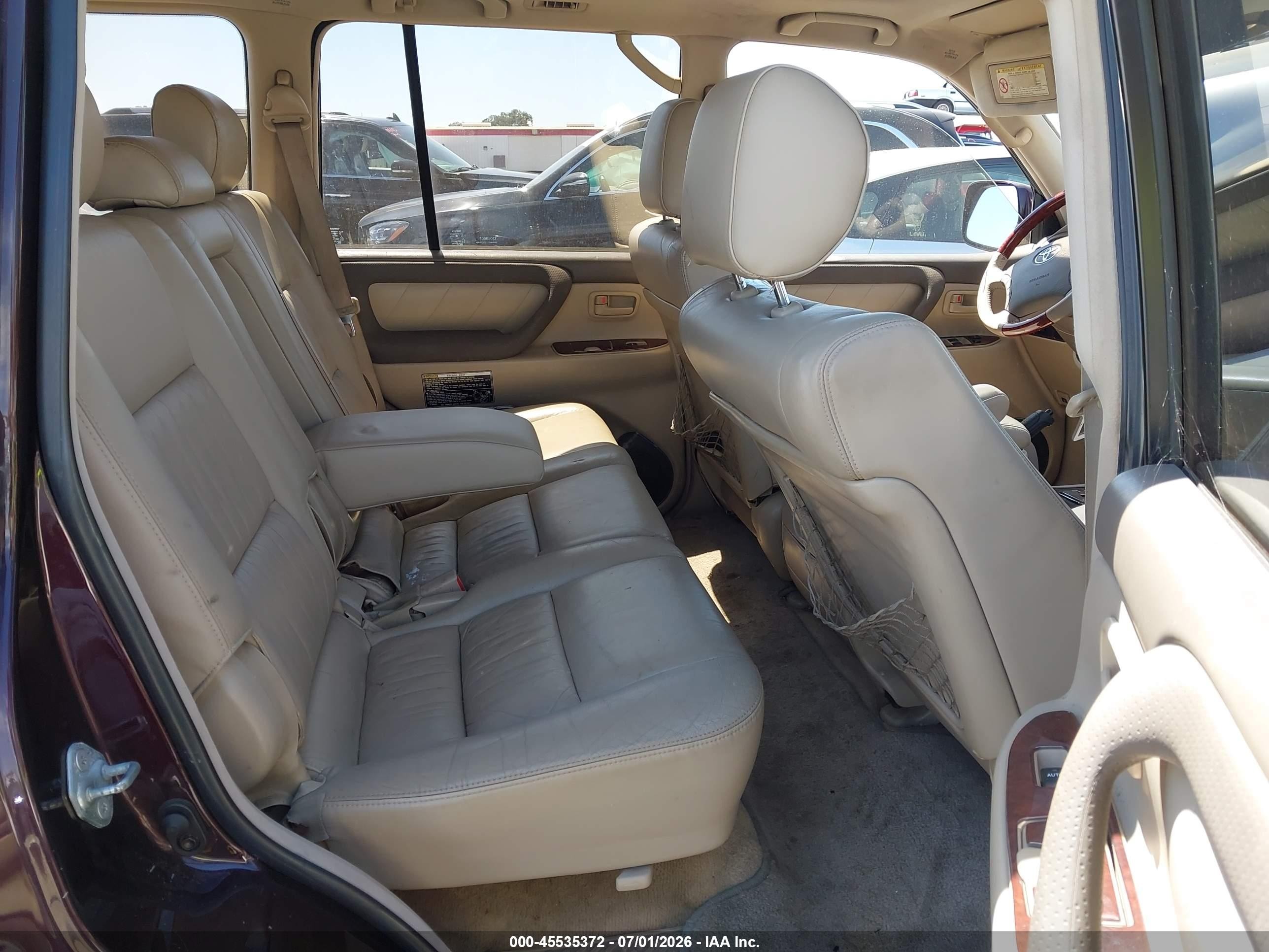 2003 Toyota Land Cruiser   Темно-бордовый vin: JTEHT05JX32040005