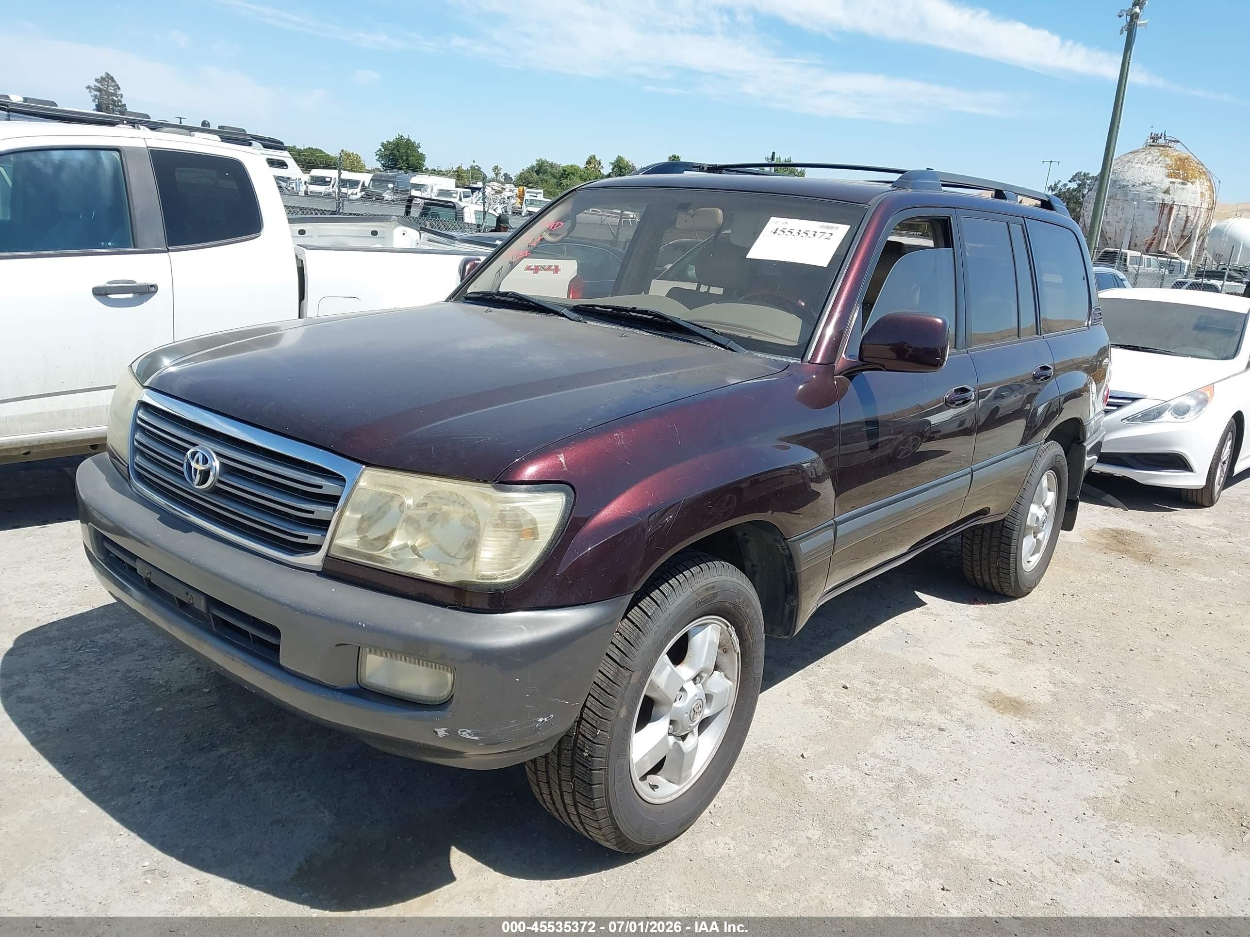 2003 Toyota Land Cruiser   Темно-бордовый vin: JTEHT05JX32040005