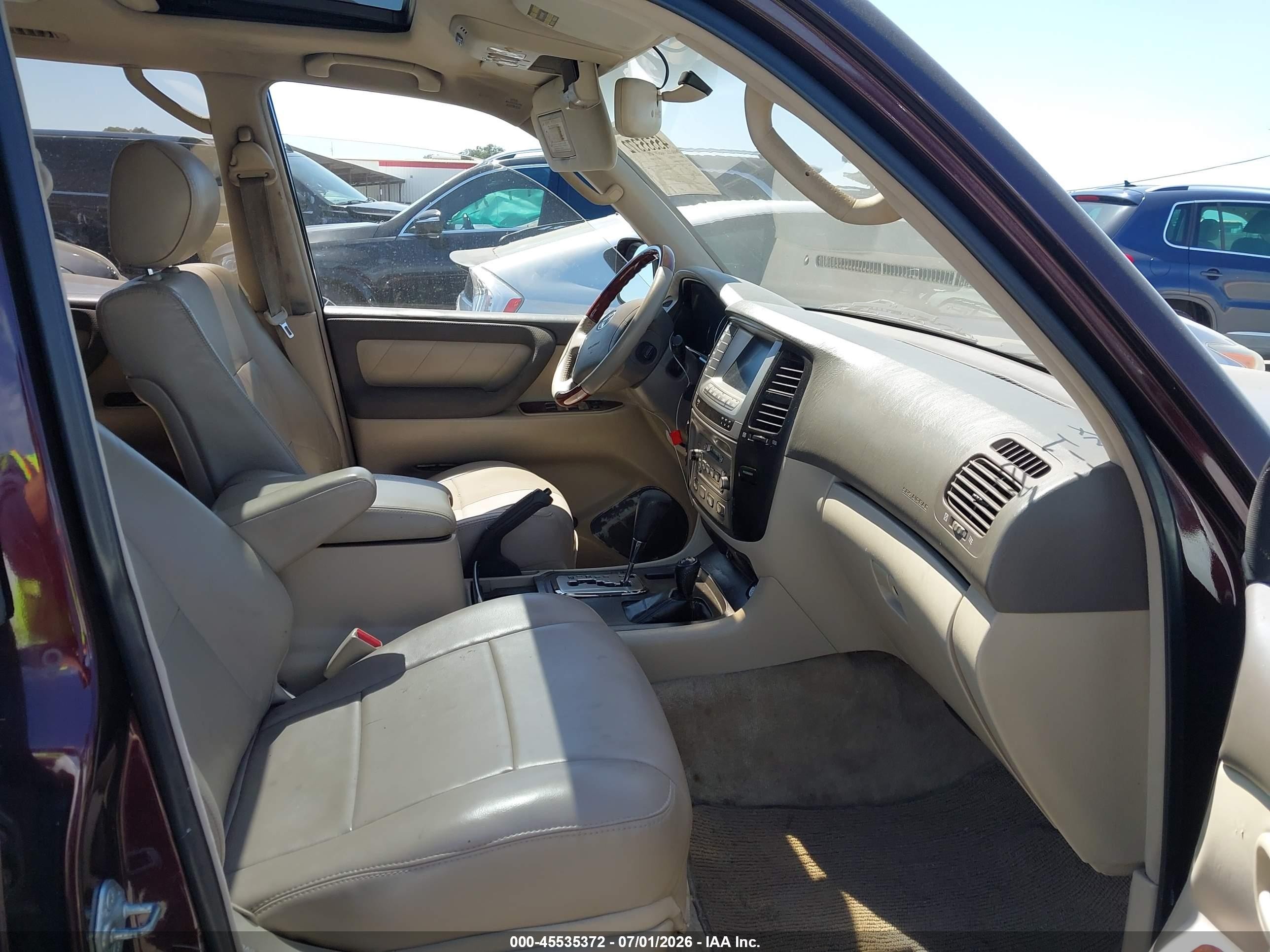 2003 Toyota Land Cruiser   Темно-бордовый vin: JTEHT05JX32040005