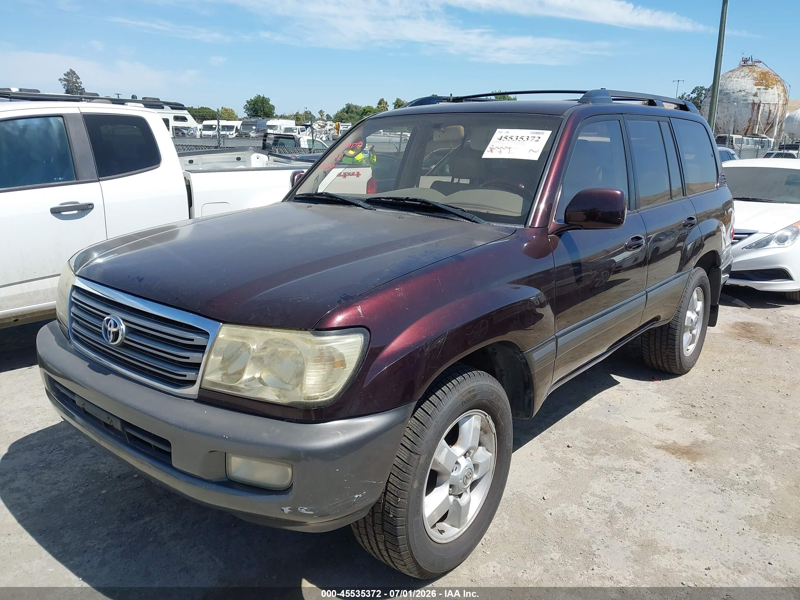 2003 Toyota Land Cruiser   Темно-бордовый vin: JTEHT05JX32040005