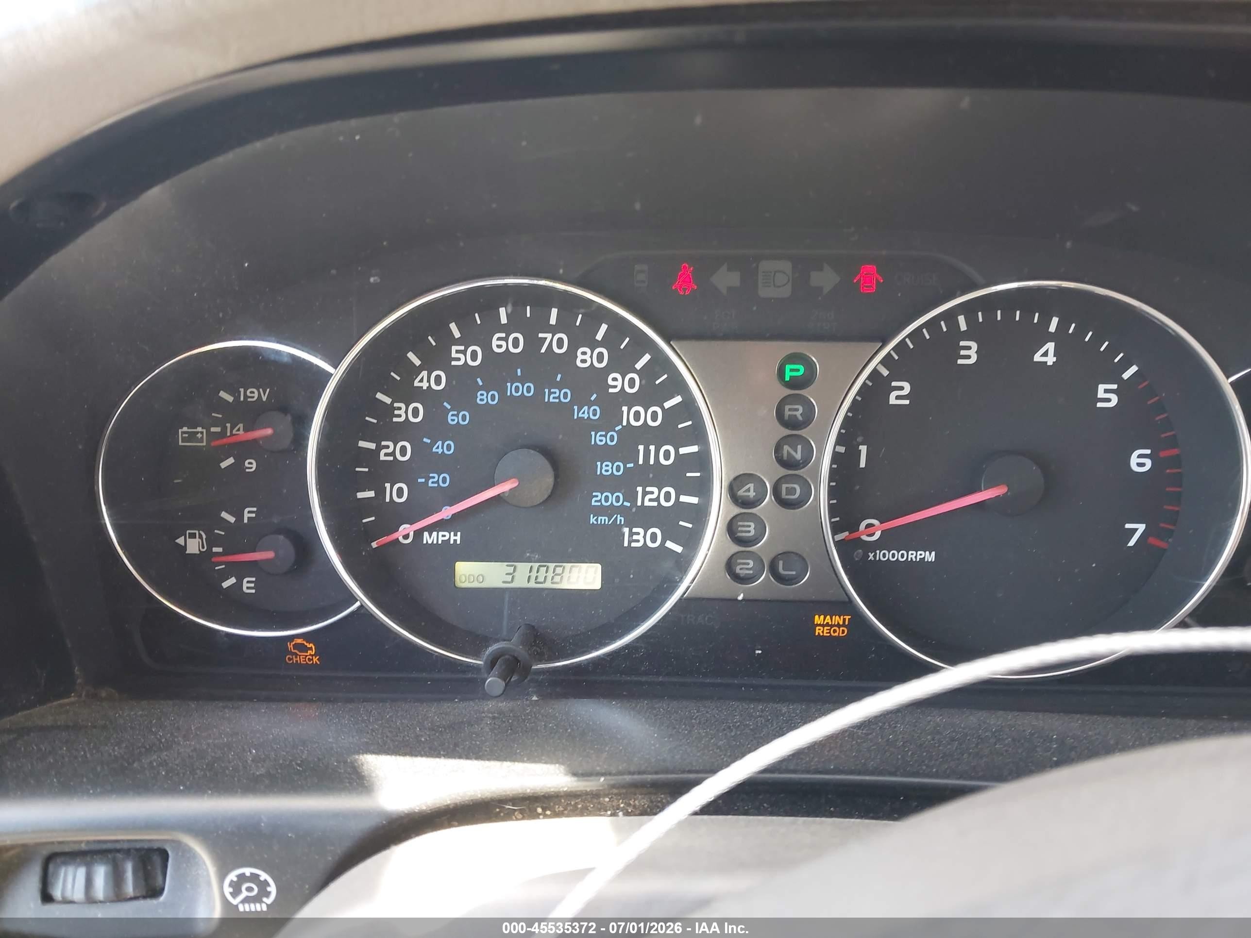 2003 Toyota Land Cruiser   Темно-бордовый vin: JTEHT05JX32040005