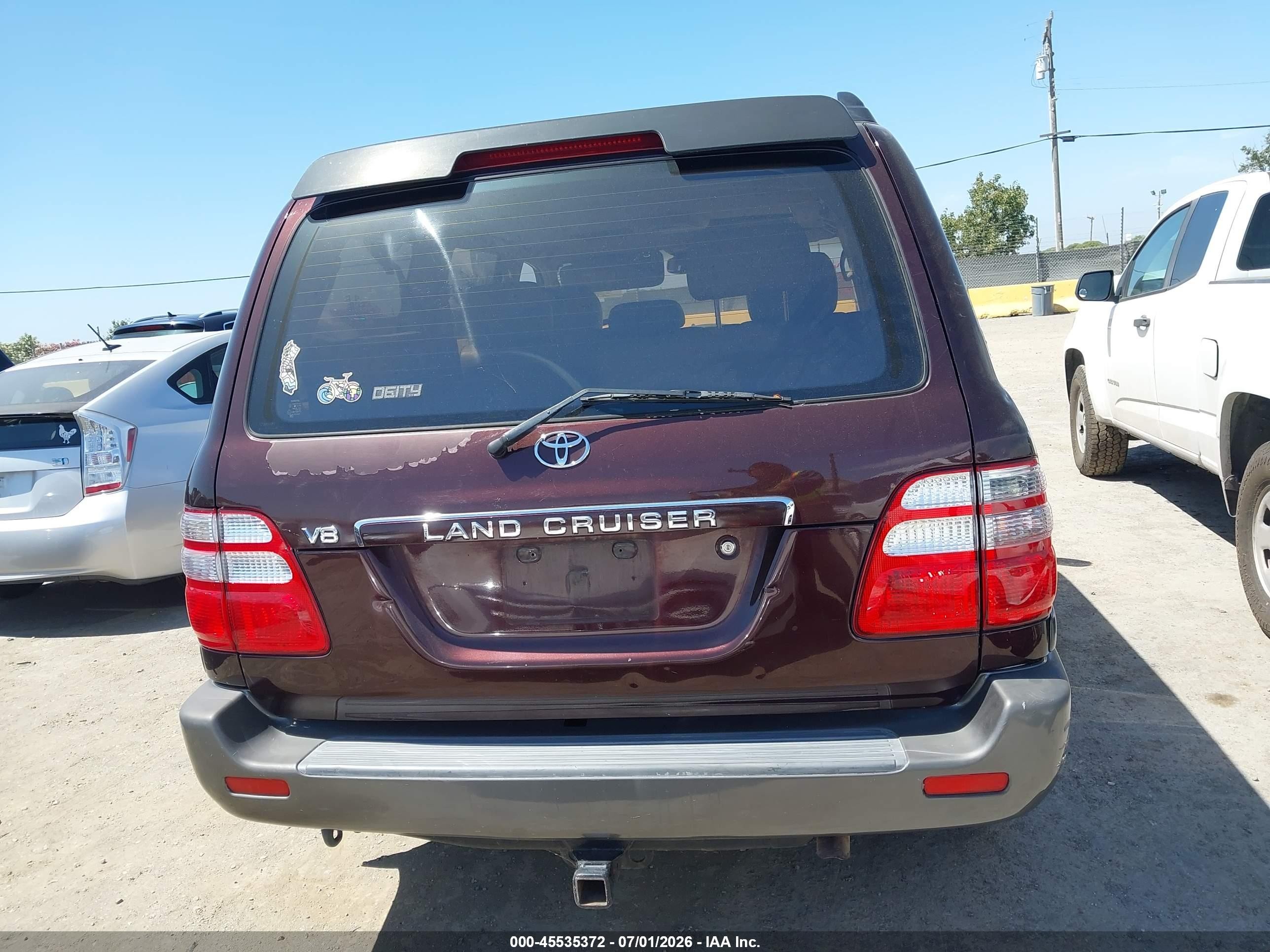 2003 Toyota Land Cruiser   Темно-бордовый vin: JTEHT05JX32040005